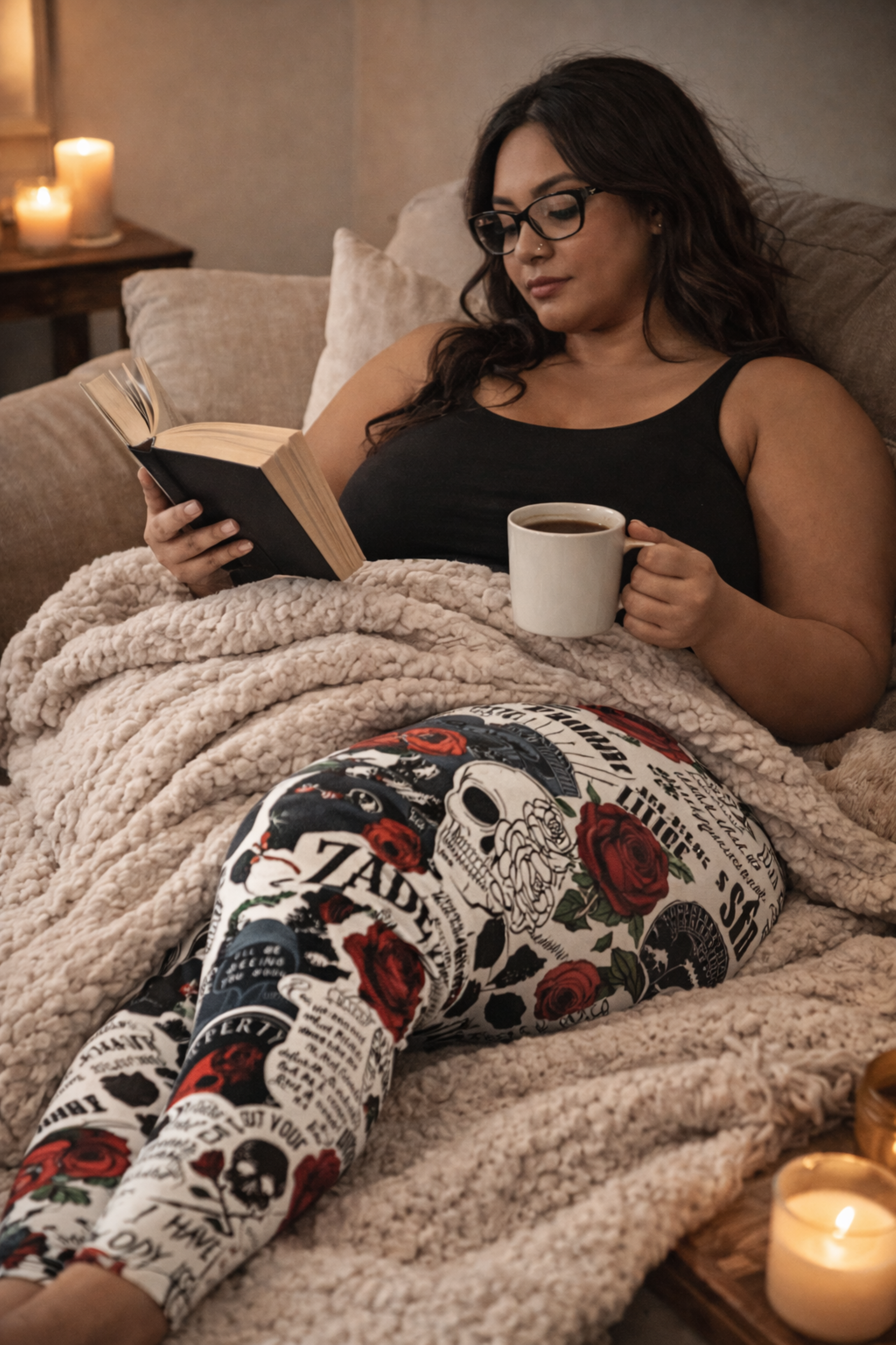 Dark Romance Collage Leggings | Bookish Goth Aesthetic | Reader Girl Outfit | Booktok Inspired product thumbnail image Dark Romance Collage Leggings | Bookish Goth Aesthetic | Reader Girl Outfit | Booktok Inspired product thumbnail image
