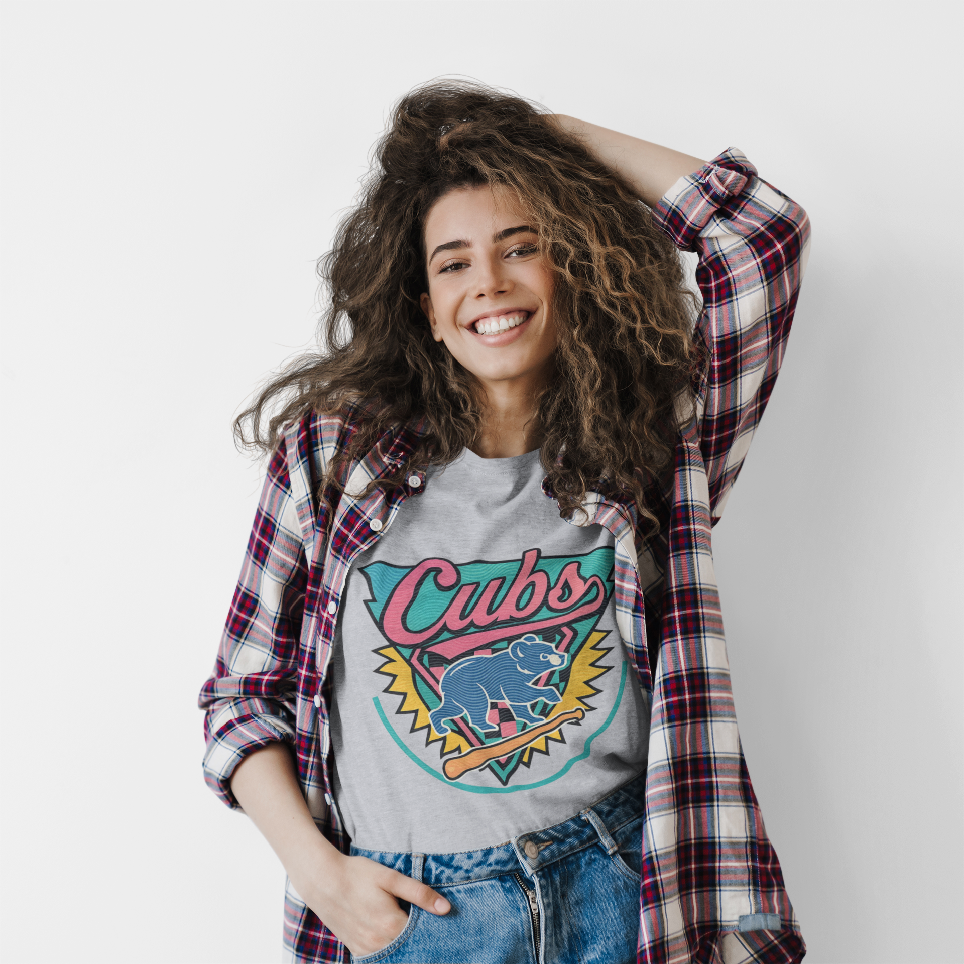 Cubs Retro Bear Graphic Tee — Vintage 80s Sports T‑Shirt product thumbnail image