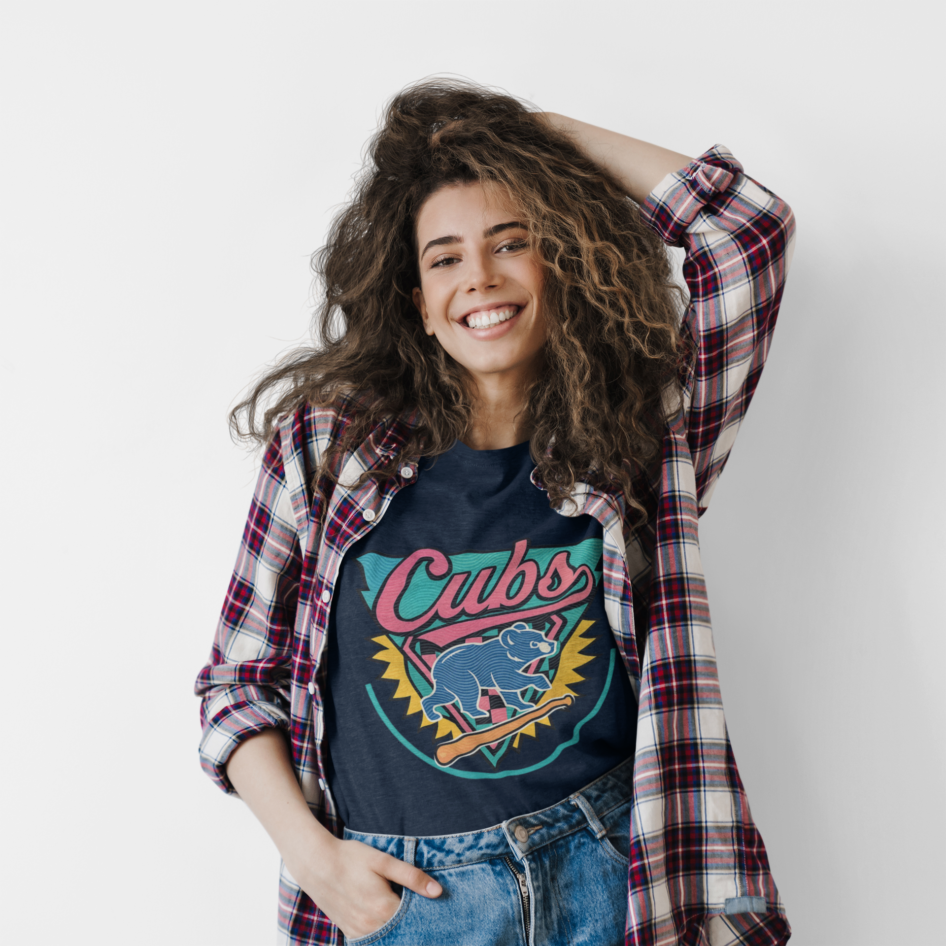 Cubs Retro Bear Graphic Tee — Vintage 80s Sports T‑Shirt product thumbnail image Cubs Retro Bear Graphic Tee — Vintage 80s Sports T‑Shirt product thumbnail image