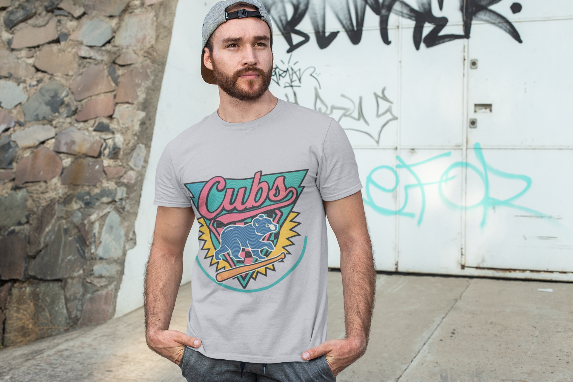 Cubs Retro Bear Graphic Tee — Vintage 80s Sports T‑Shirt product thumbnail image