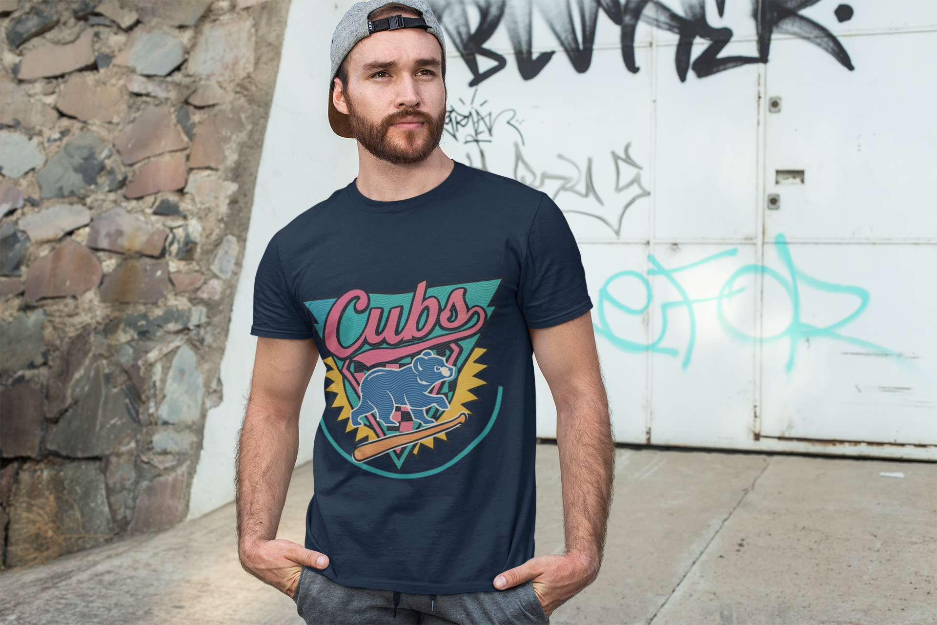 Cubs Retro Bear Graphic Tee — Vintage 80s Sports T‑Shirt product thumbnail image