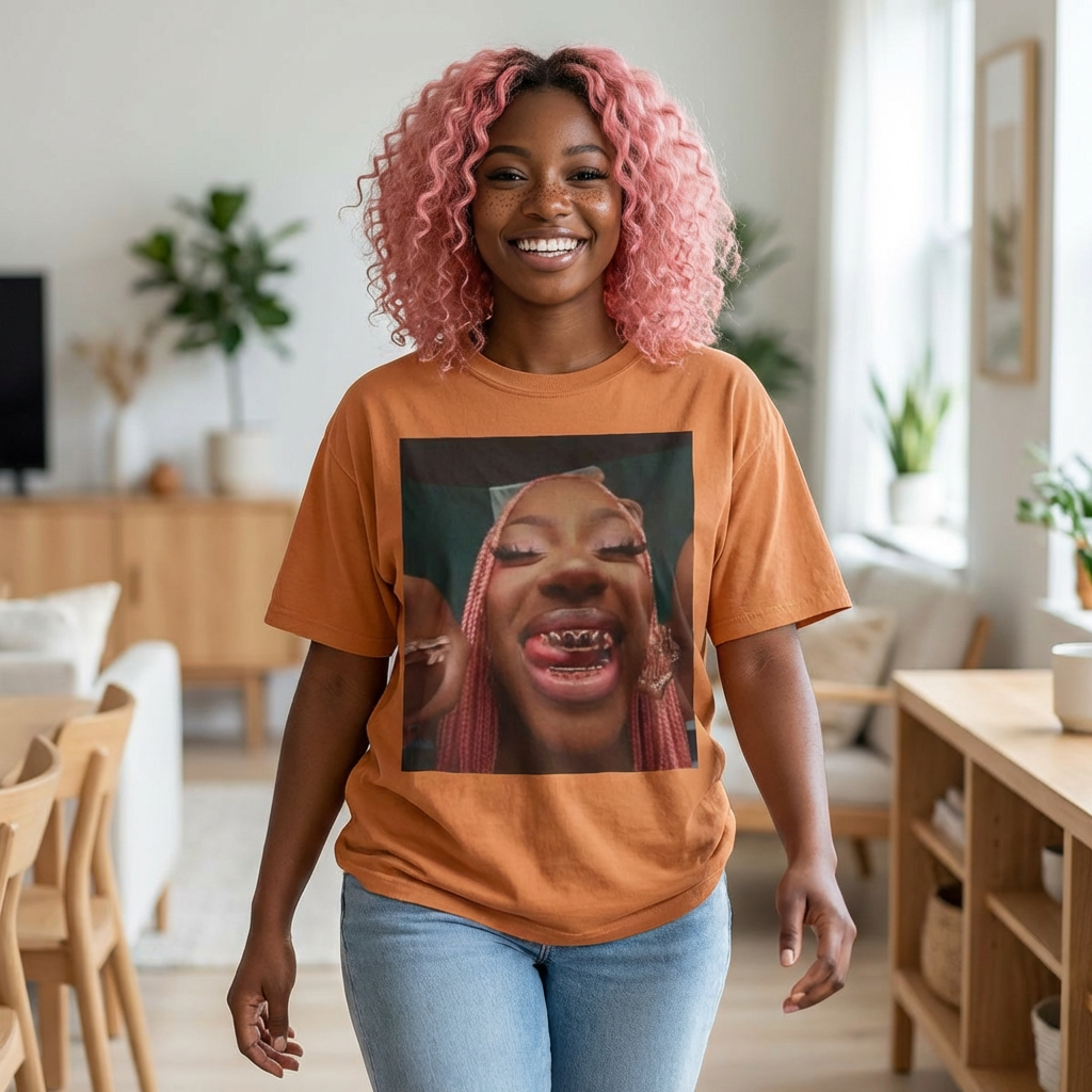 Monaleo Smiling Graphic T-Shirt