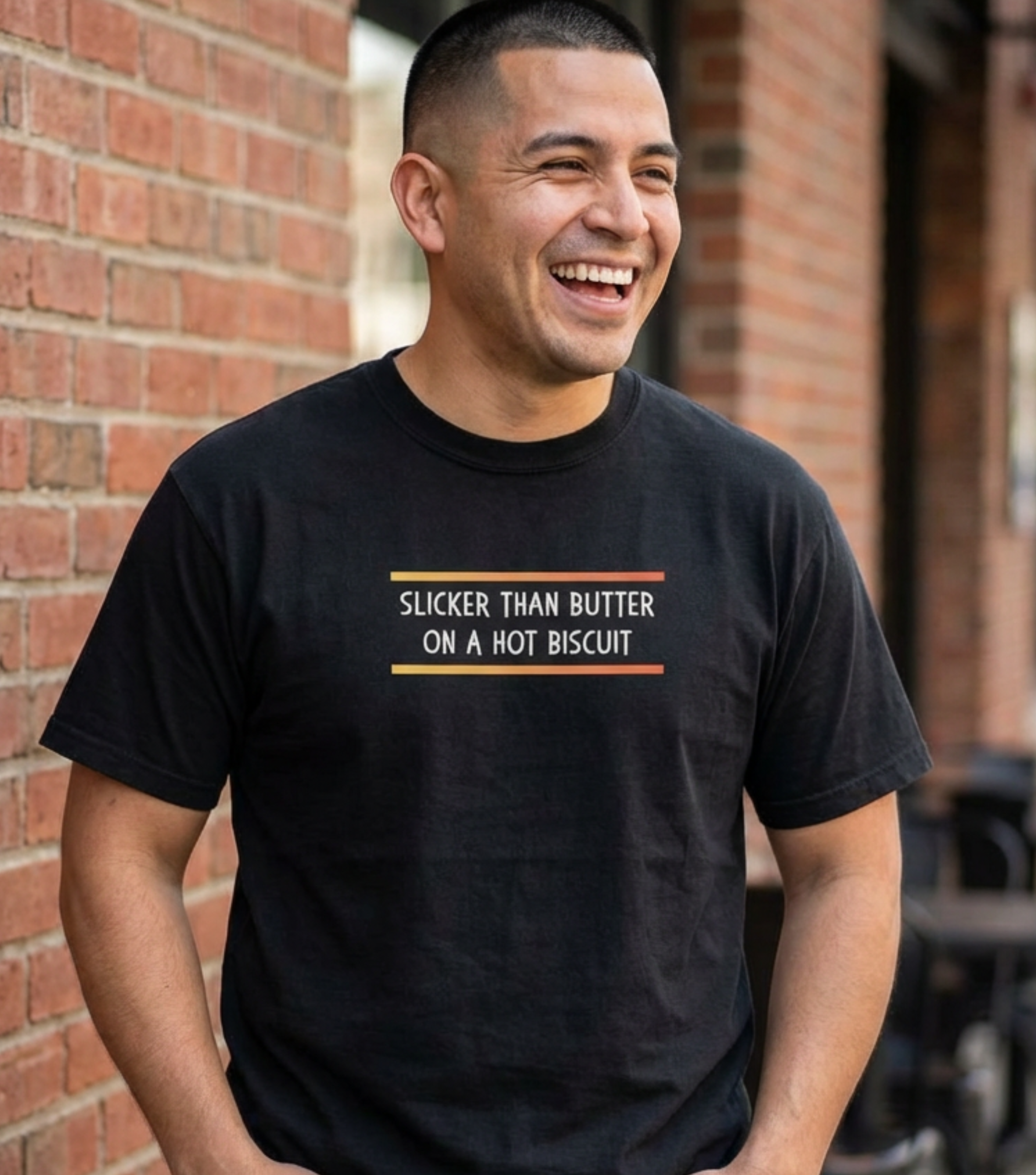 Slicker Than Butter On A Hot Biscuit Shirt • Funny Southern Saying Tee • Comfort Colors Graphic Tee for Women & Men product thumbnail image Slicker Than Butter On A Hot Biscuit Shirt • Funny Southern Saying Tee • Comfort Colors Graphic Tee for Women & Men product thumbnail image