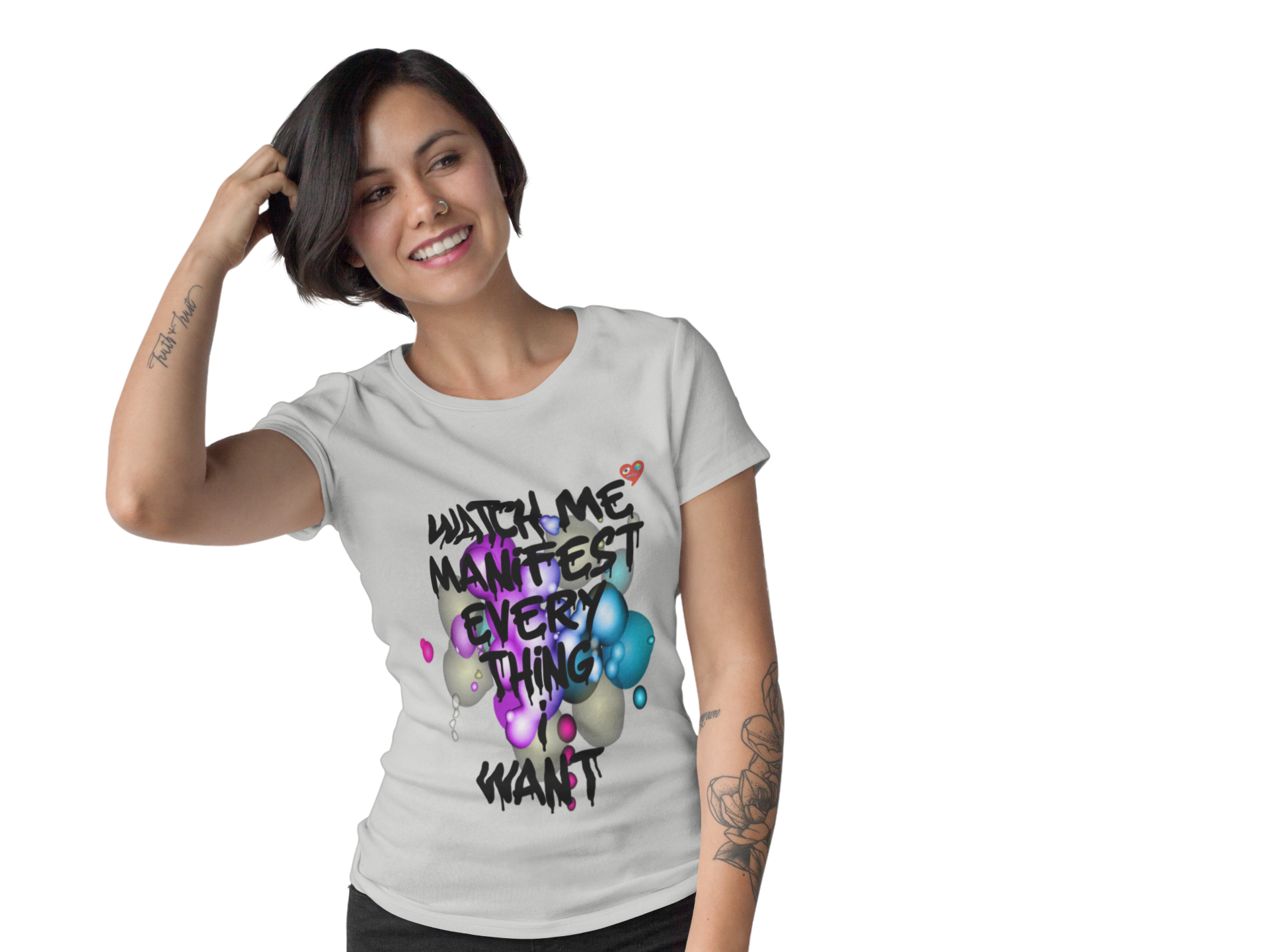 Manifest Everything Tee — "Watch Me Manifest Everything I Want" Inspirational Graphic T-Shirt product thumbnail image Manifest Everything Tee — "Watch Me Manifest Everything I Want" Inspirational Graphic T-Shirt product thumbnail image