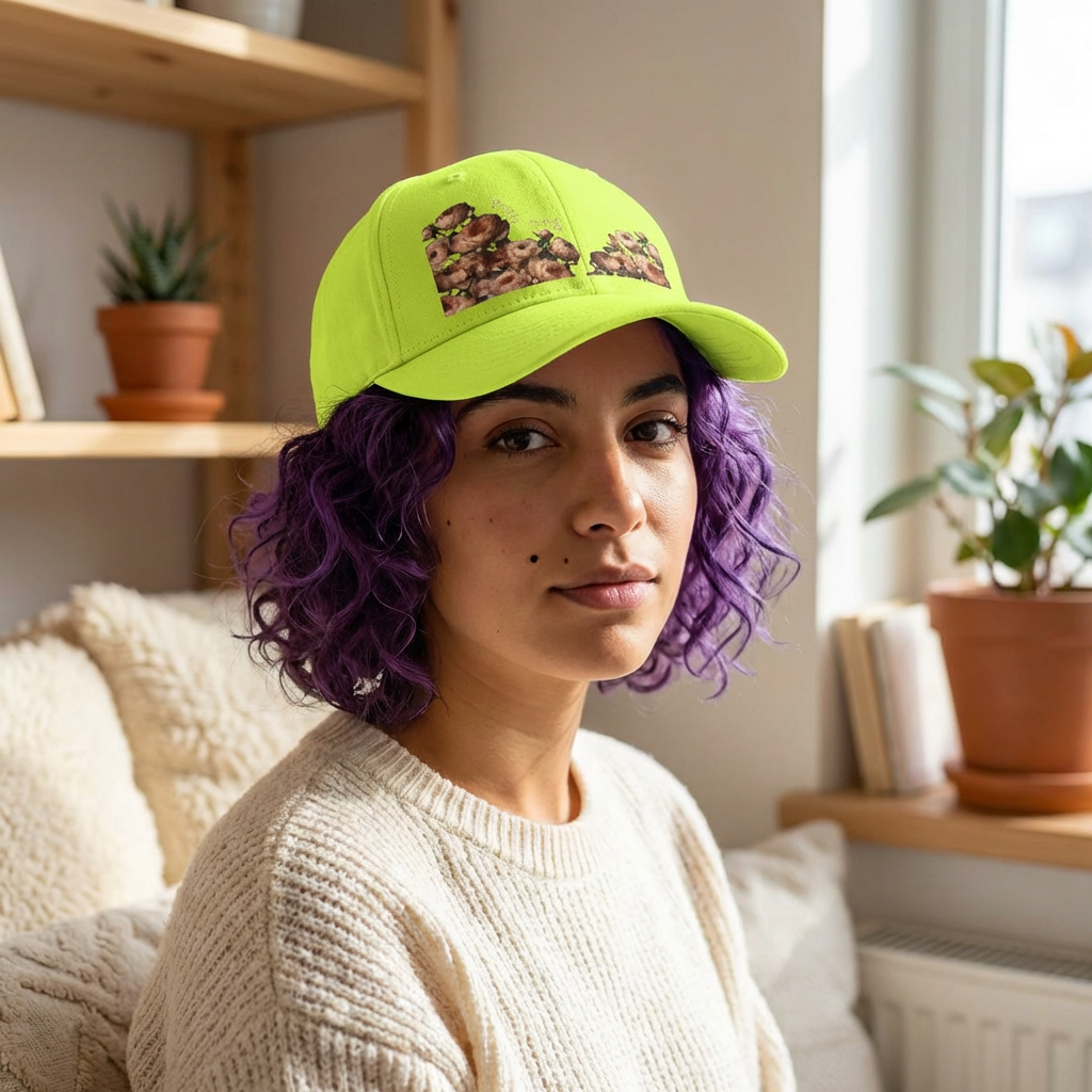 'Bruja Chula' Floral Mid-Profile Baseball Cap product thumbnail image 'Bruja Chula' Floral Mid-Profile Baseball Cap product thumbnail image