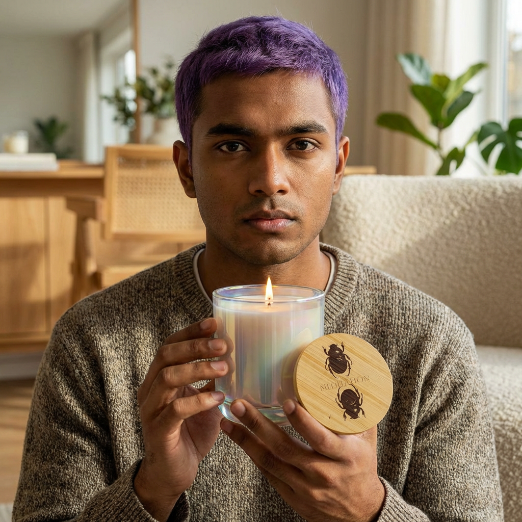 Meditation  Scarab soy Candle — 14oz product thumbnail image