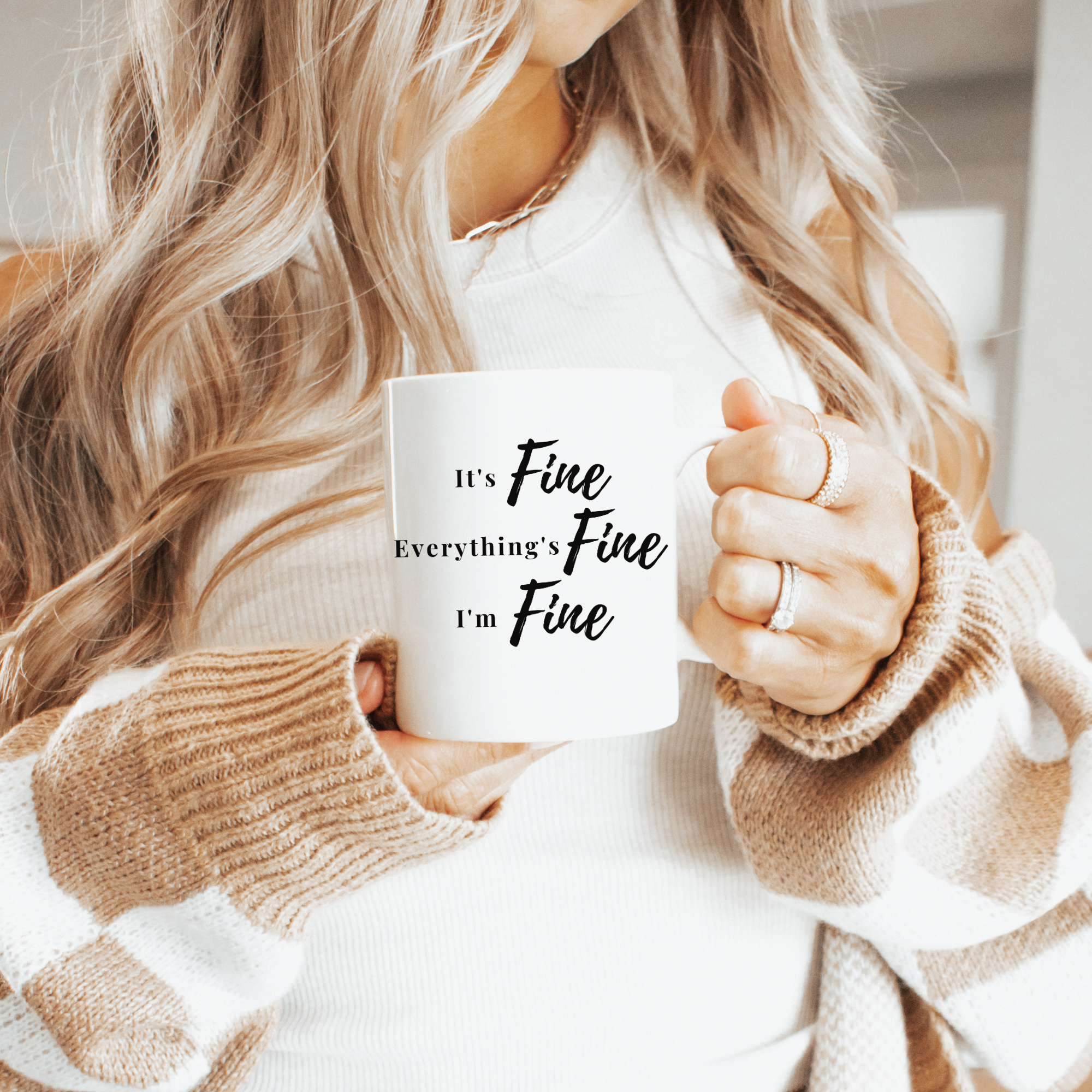Everything’s Fine Mug | Funny Coffee Mug, Sarcastic Saying Cup, Coworker Gift, Anxiety Humor Mug, Minimal Aesthetic Mug, 11oz Ceramic product thumbnail image Everything’s Fine Mug | Funny Coffee Mug, Sarcastic Saying Cup, Coworker Gift, Anxiety Humor Mug, Minimal Aesthetic Mug, 11oz Ceramic product thumbnail image