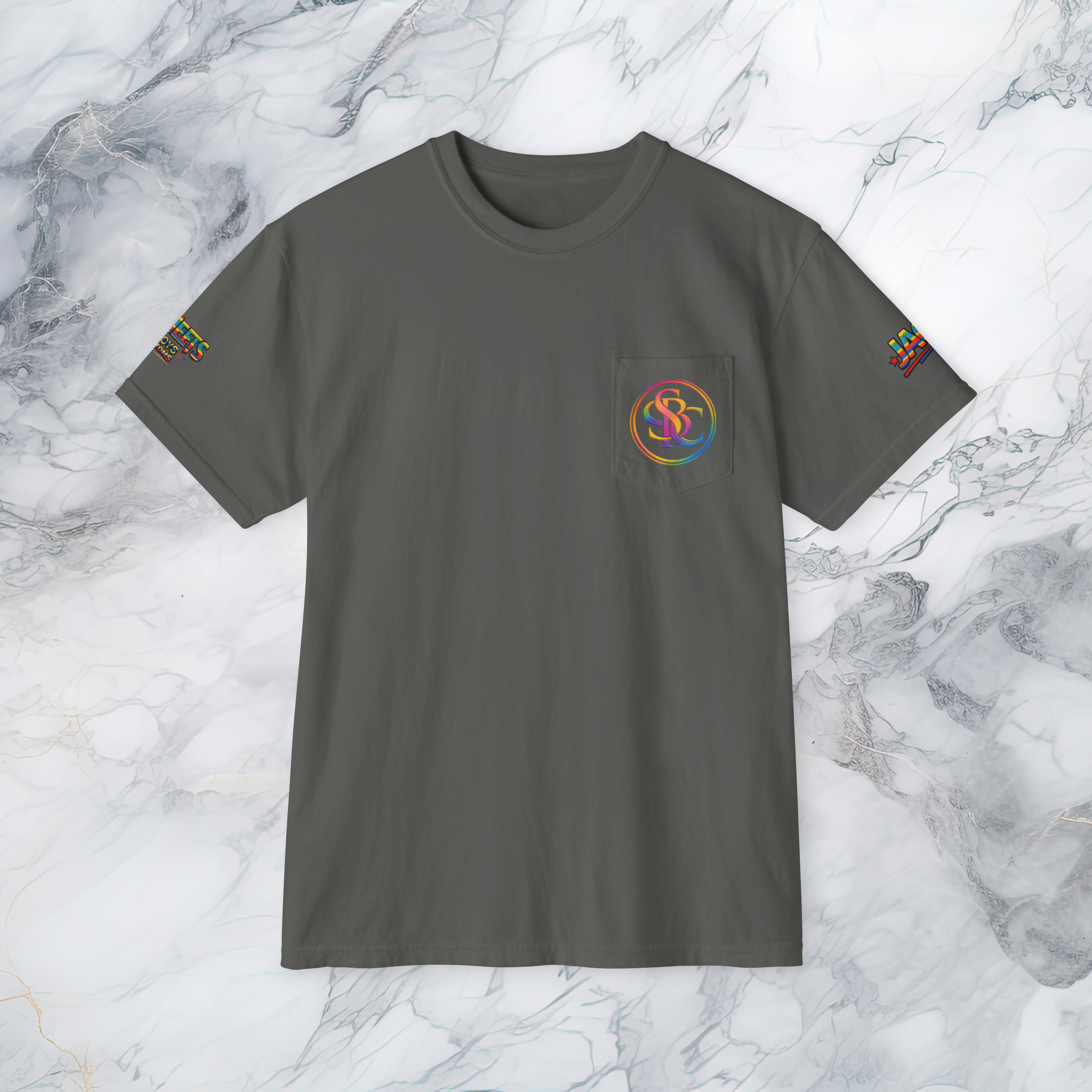 Custom 'Logo Style' Unisex Garment-Dyed Pocket T-Shirt product thumbnail image
