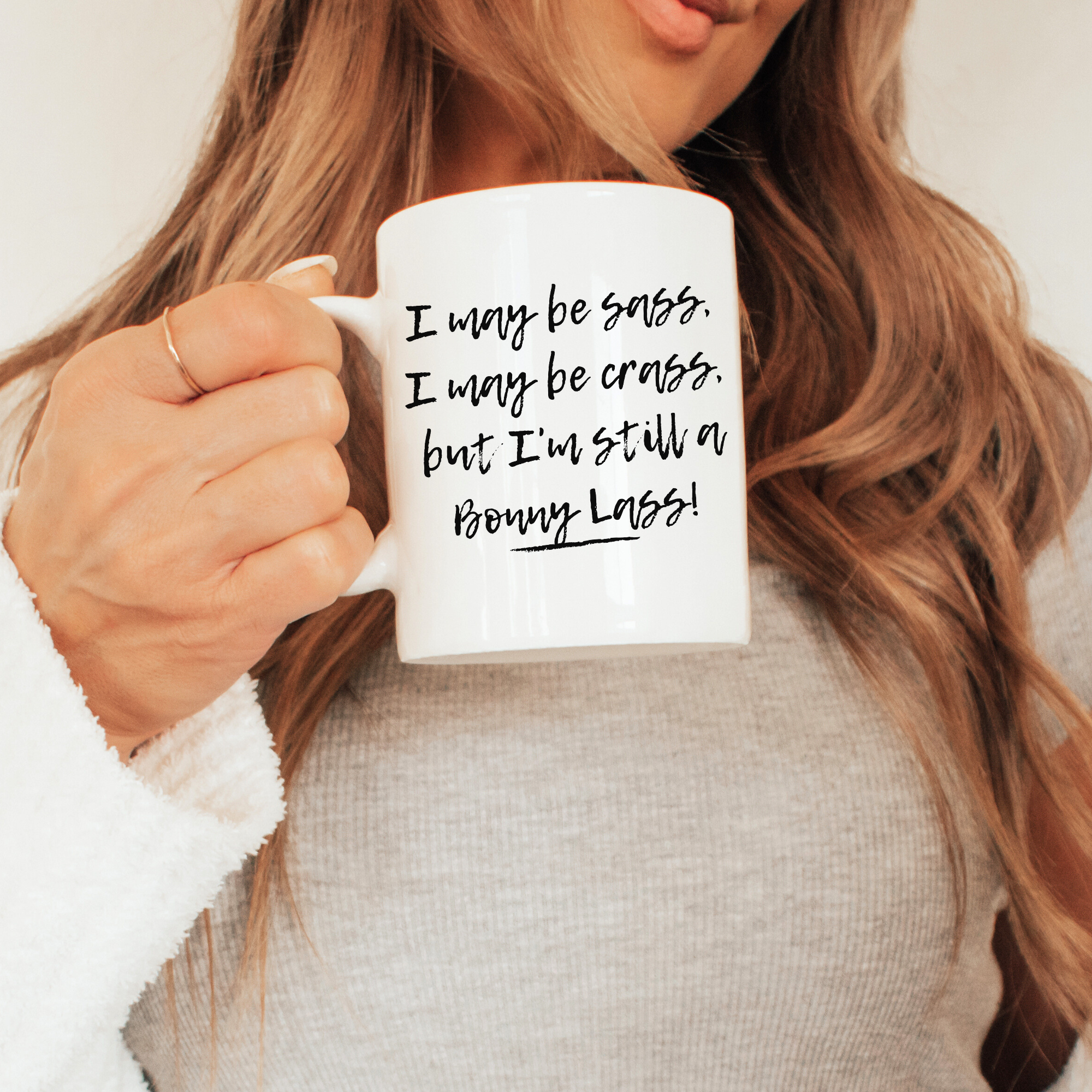 Bonny Lass Mug | Funny Coffee Mug, Sassy Saying Cup, Gift for Her, Girlfriend Gift, Coworker Gift, Sarcastic Humor Mug, 11oz Ceramic