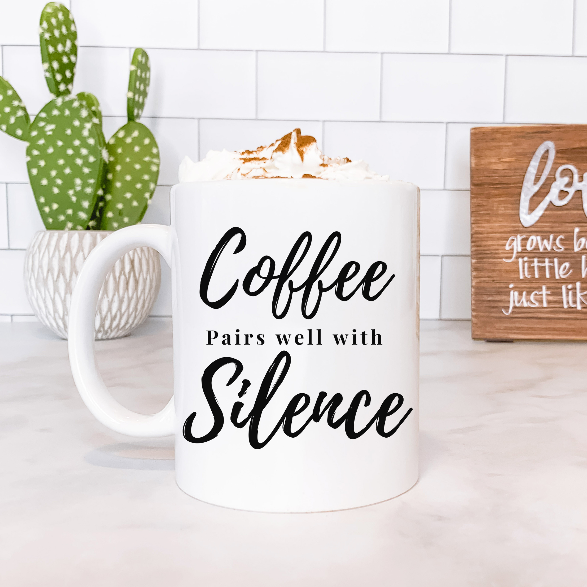 Coffee Pairs Well with Silence Mug | Funny Coffee Mug | Introvert Coffee Cup | Sarcastic Mug Gift | Coworker Gift Idea | Quiet Morning Mug | 11oz Ceramic Mug product thumbnail image Coffee Pairs Well with Silence Mug | Funny Coffee Mug | Introvert Coffee Cup | Sarcastic Mug Gift | Coworker Gift Idea | Quiet Morning Mug | 11oz Ceramic Mug product thumbnail image