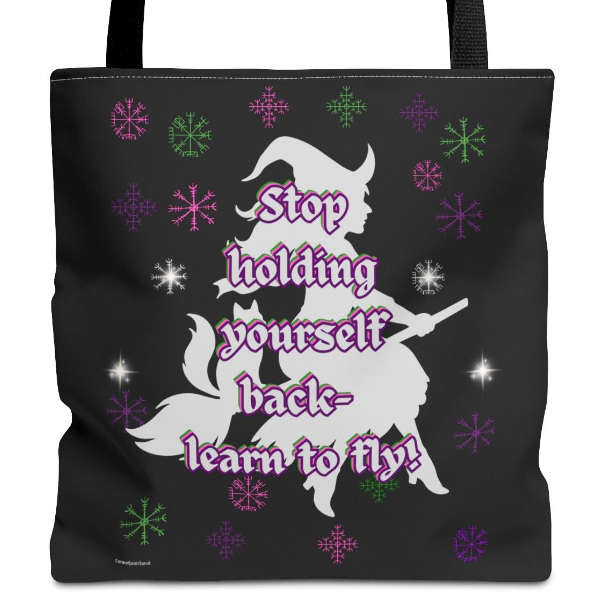 Tote Bag — 'Stop Holding Yourself Back, Learn to Fly' Inspirational Fairy Tote product thumbnail image Tote Bag — 'Stop Holding Yourself Back, Learn to Fly' Inspirational Fairy Tote product thumbnail image