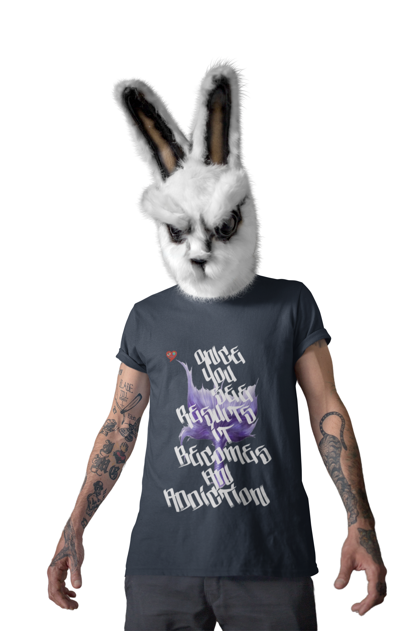 Once you see results,It becomes an addiction Graphic Tee — Purple Flame Heart T-Shirt product thumbnail image Once you see results,It becomes an addiction Graphic Tee — Purple Flame Heart T-Shirt product thumbnail image