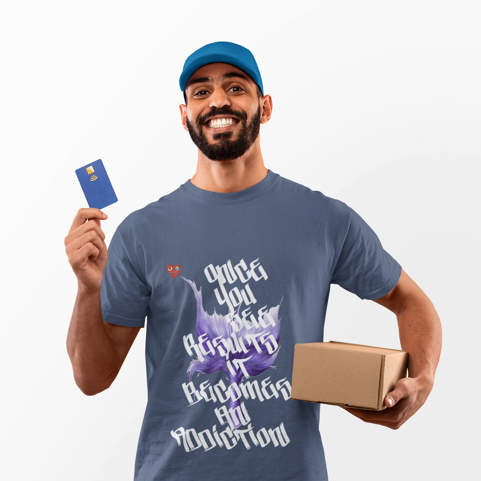 Once you see results,It becomes an addiction Graphic Tee — Purple Flame Heart T-Shirt product thumbnail image Once you see results,It becomes an addiction Graphic Tee — Purple Flame Heart T-Shirt product thumbnail image