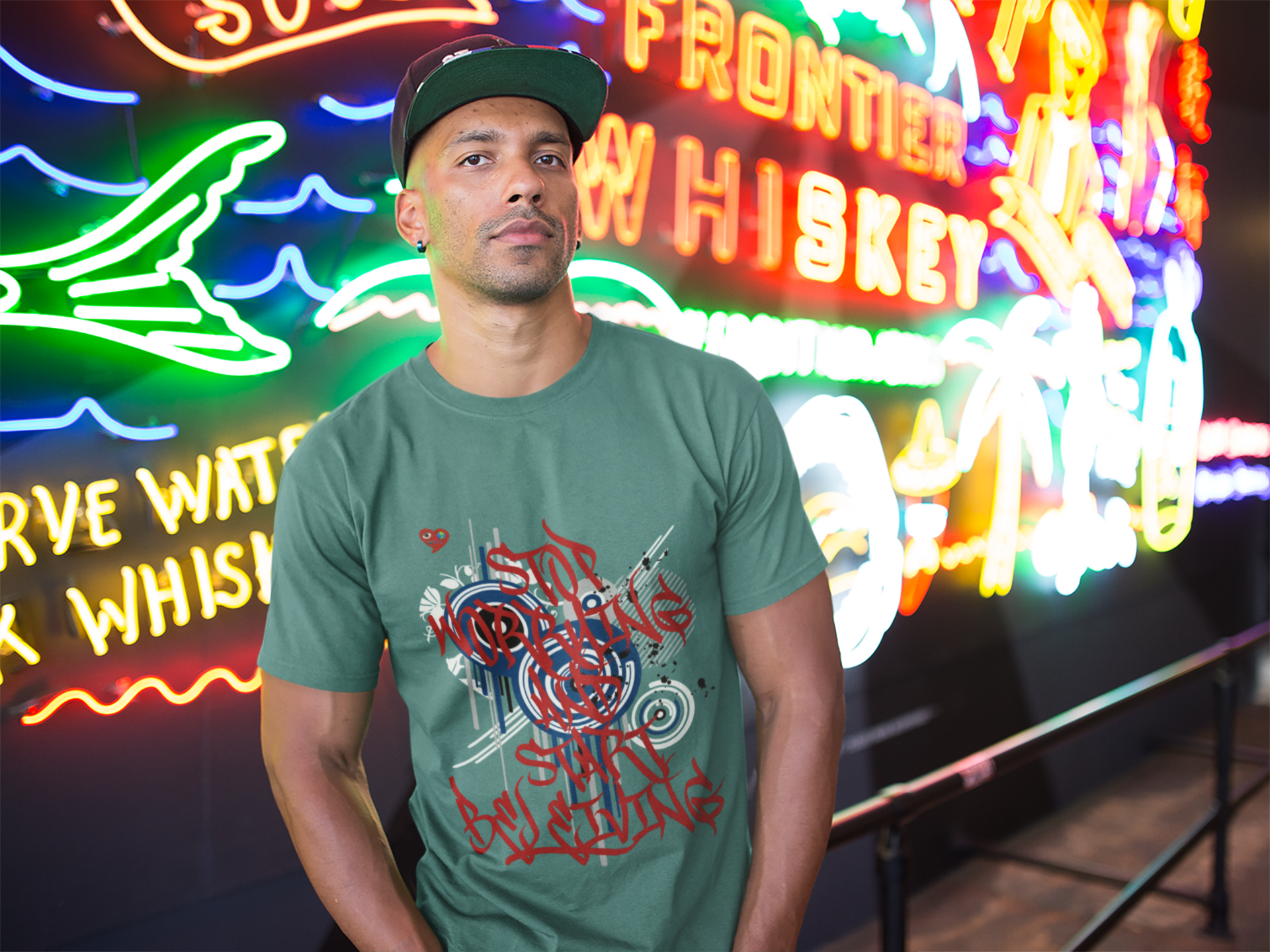 Stop Worrying and Stare Believing Graphic Tee product thumbnail image Stop Worrying and Stare Believing Graphic Tee product thumbnail image