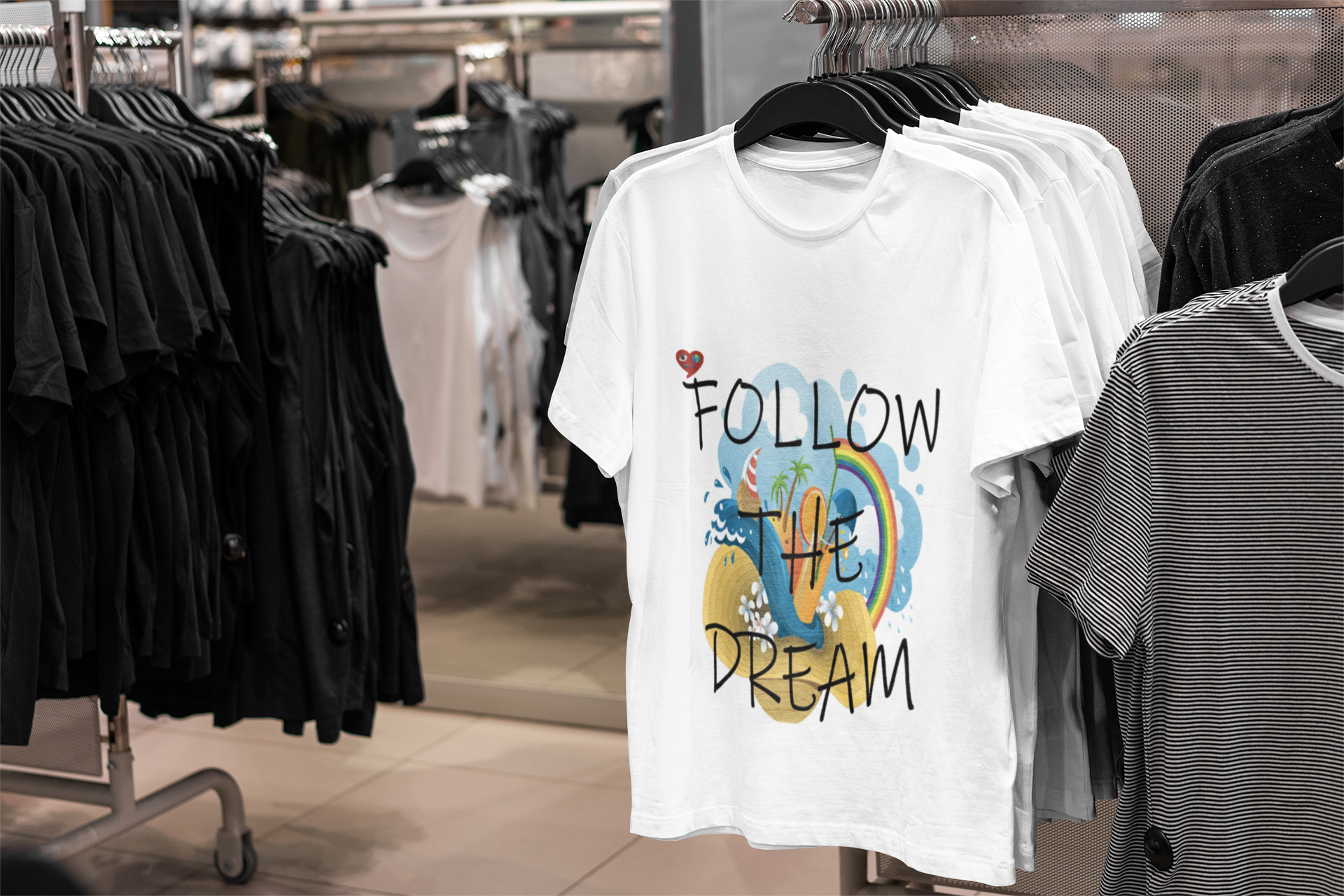 Follow the Dream T-Shirt — Inspirational Beach Graphic Tee product thumbnail image