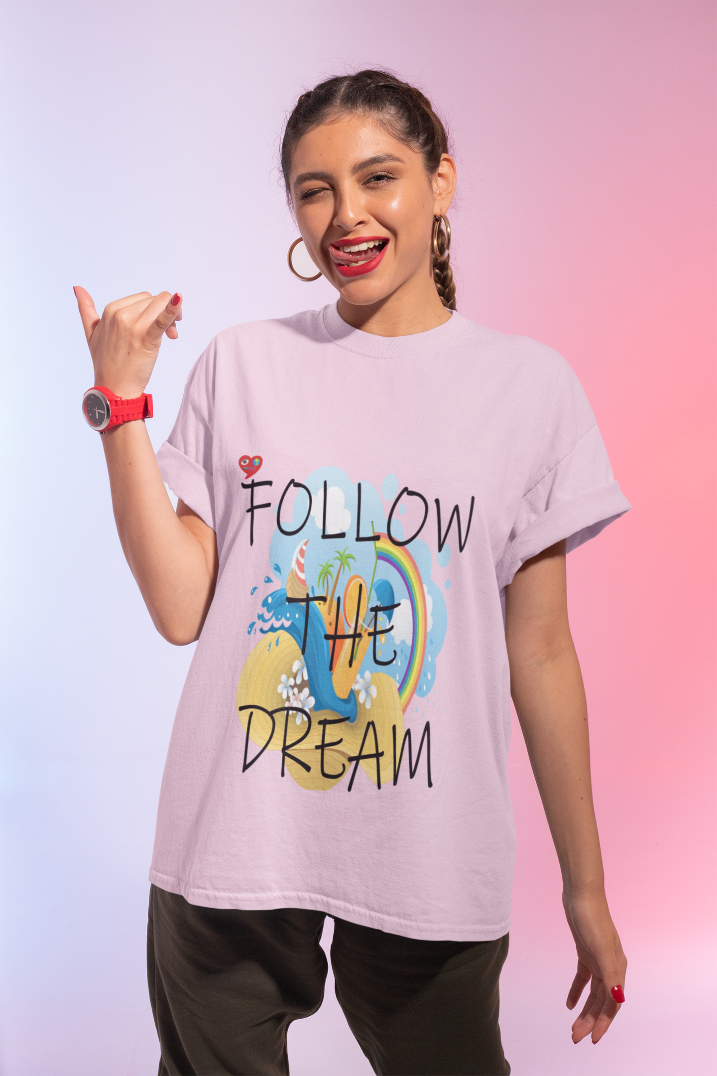 Follow the Dream T-Shirt — Inspirational Beach Graphic Tee product thumbnail image Follow the Dream T-Shirt — Inspirational Beach Graphic Tee product thumbnail image