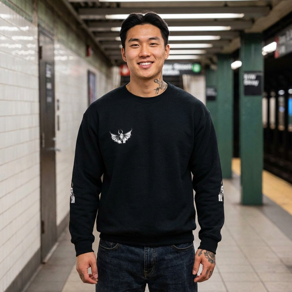 Rebellious Femininity Demon Whispers Sweatshirt | Gothic Illustration