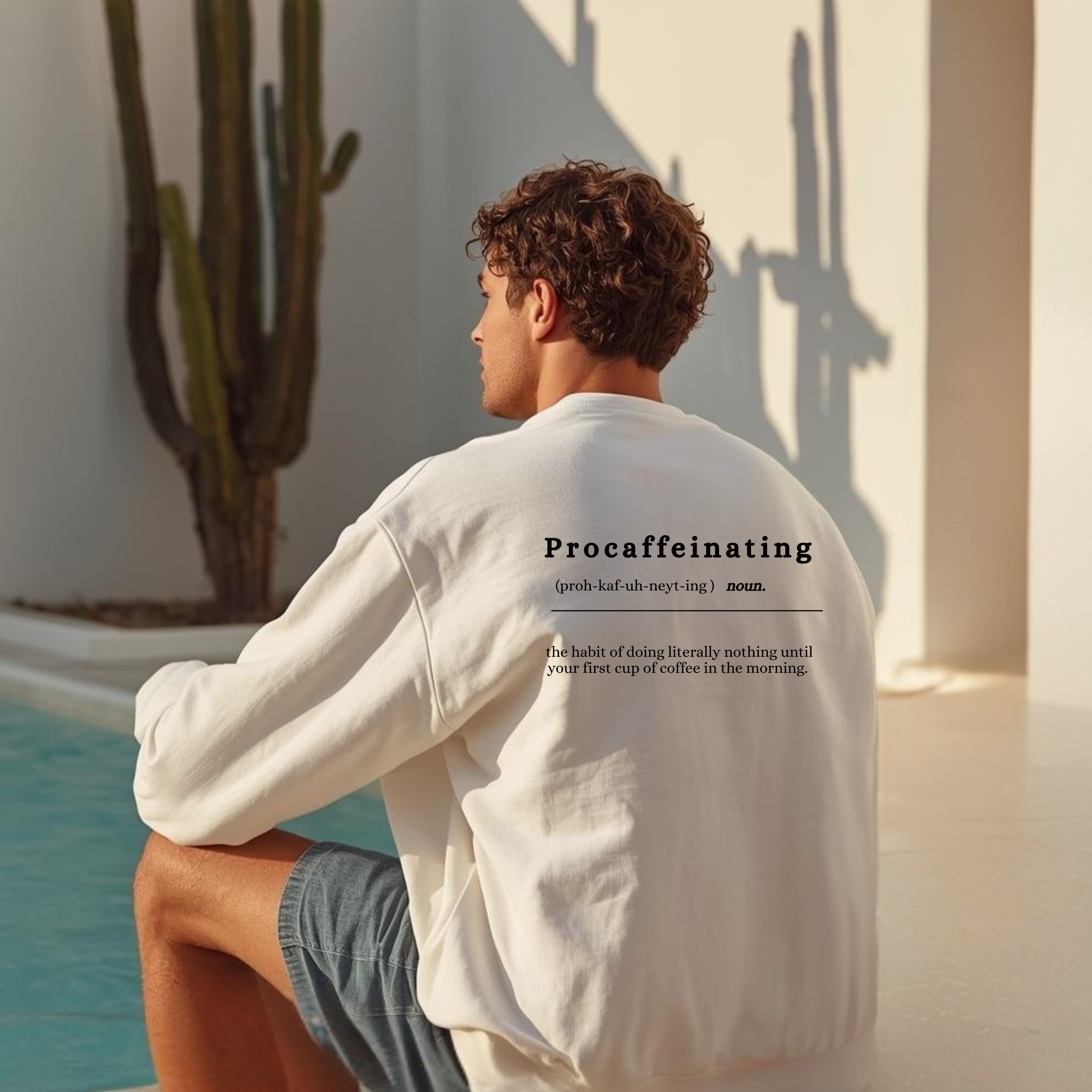  "Procaffeinating" Sweatshirt,  Coffee Lover , for casual everyday wear ,Unisex product thumbnail image