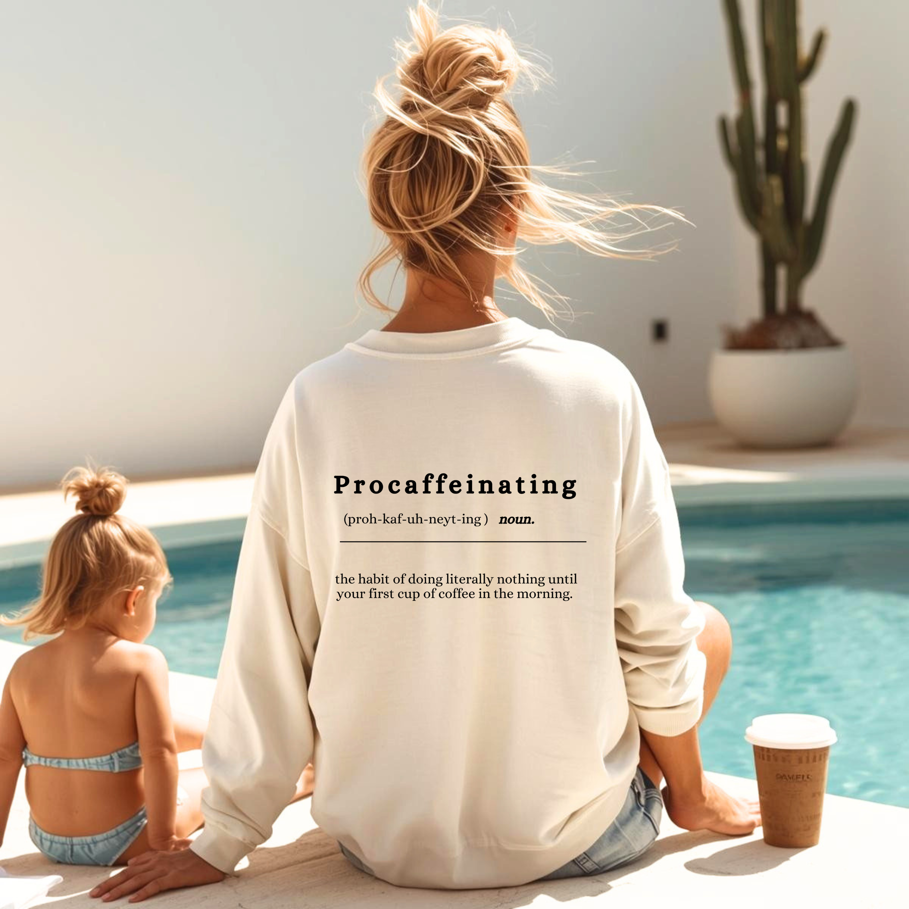  "Procaffeinating" Sweatshirt,  Coffee Lover , for casual everyday wear ,Unisex product thumbnail image