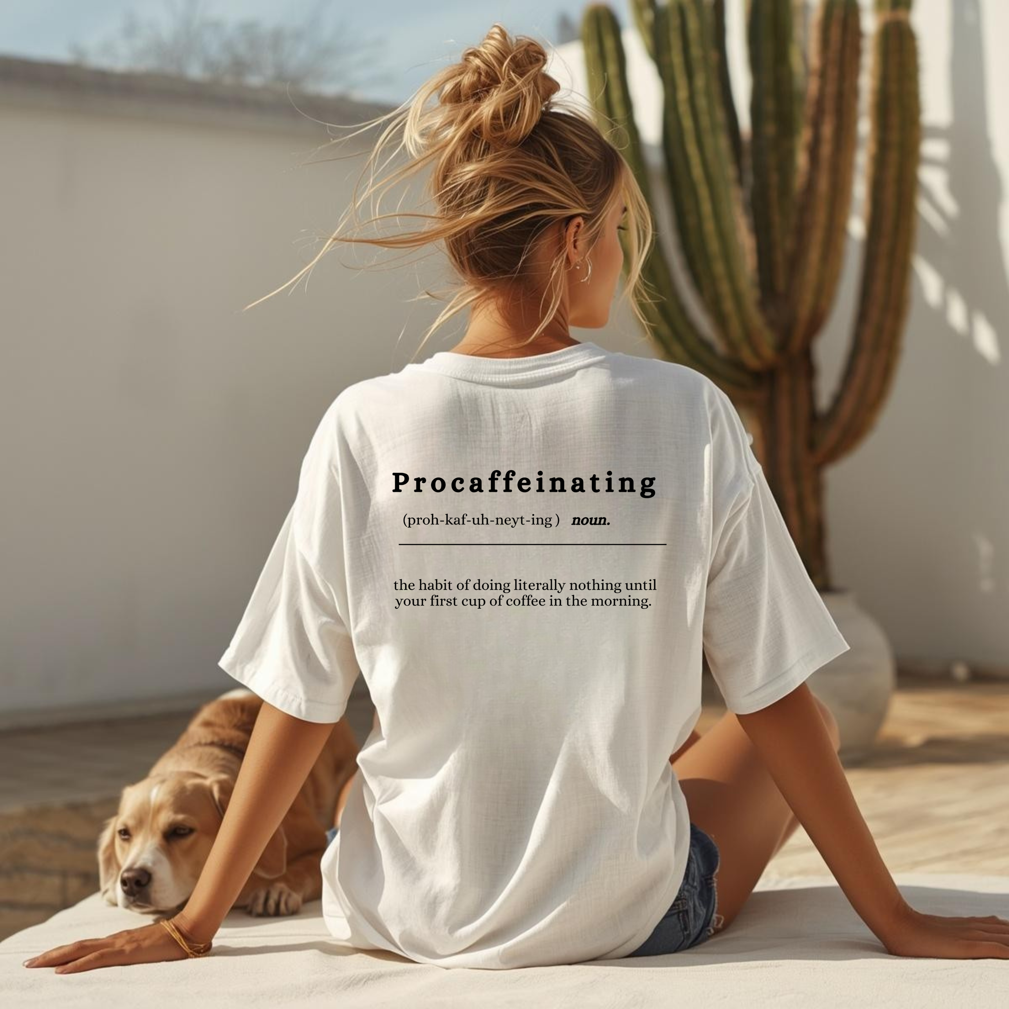 Procaffeinating Tee — Coffe bean T-Shirt For Casual Everyday Wear, Unisex product thumbnail image Procaffeinating Tee — Coffe bean T-Shirt For Casual Everyday Wear, Unisex product thumbnail image