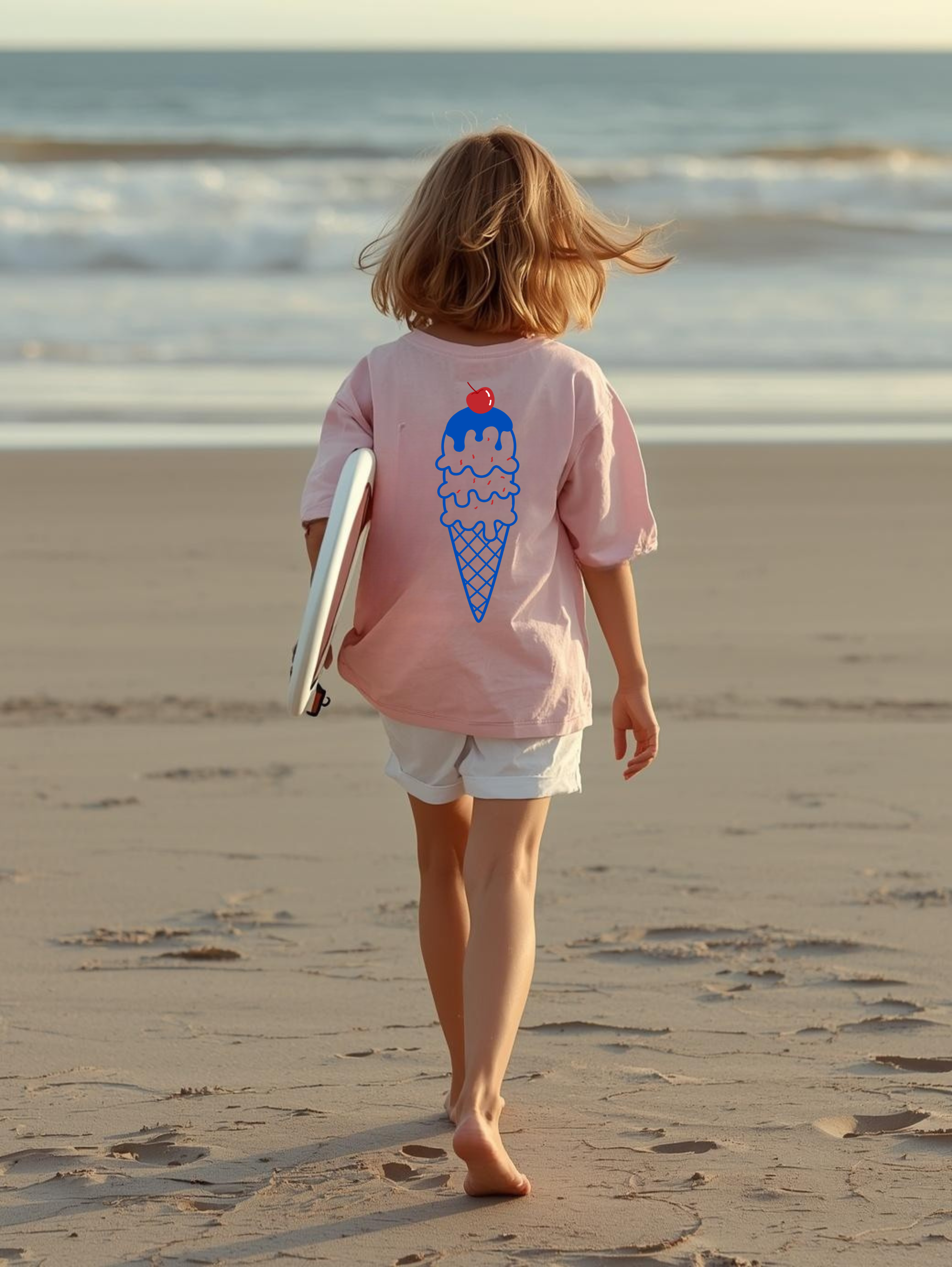 Il Gelato Ice Cream Tee |cone, blue red scoop , For casual Everyday Wear product thumbnail image Il Gelato Ice Cream Tee |cone, blue red scoop , For casual Everyday Wear product thumbnail image