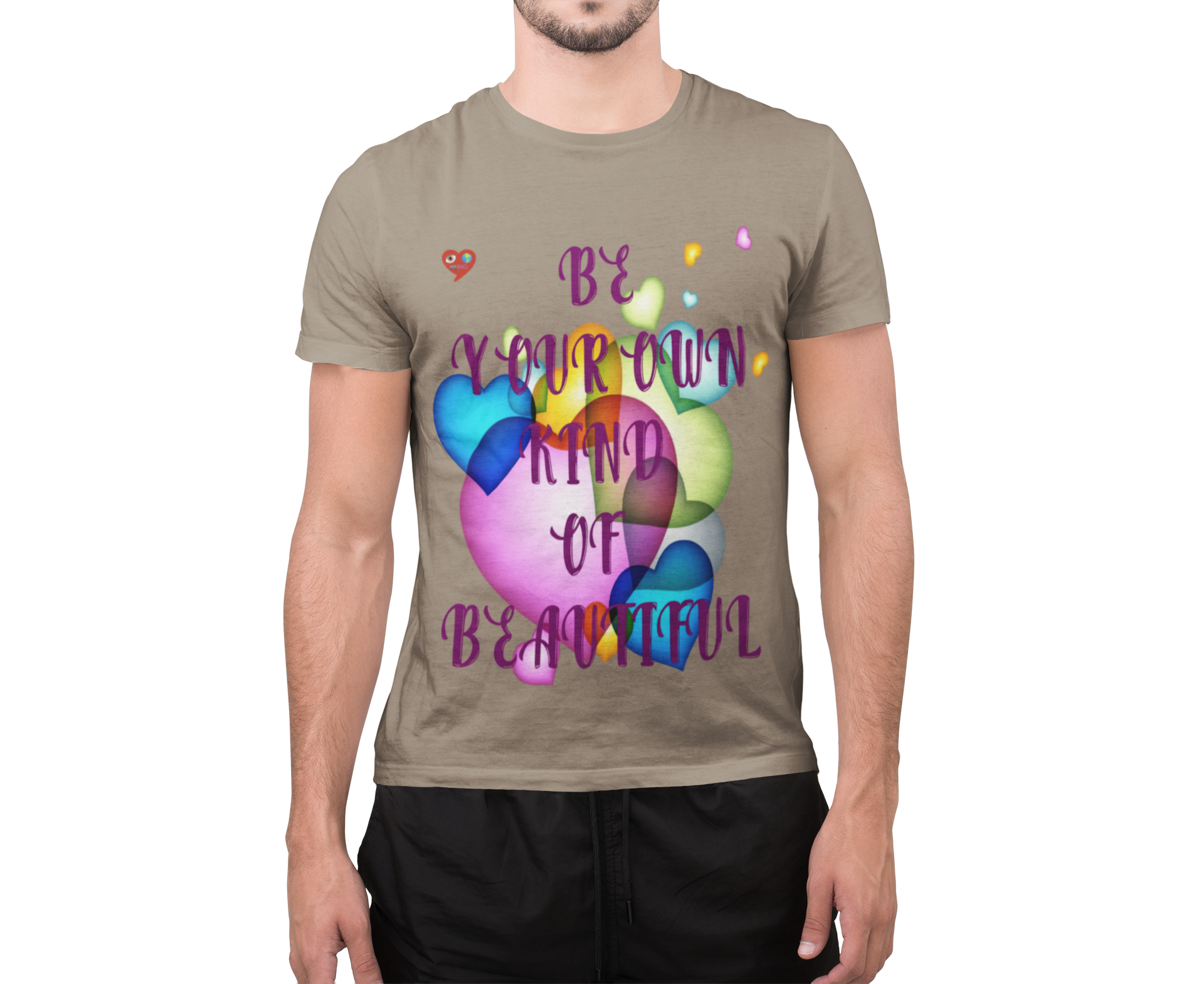 Inspirational Heart Graphic Tee — “Be Your Own Kind of Beautiful” product thumbnail image Inspirational Heart Graphic Tee — “Be Your Own Kind of Beautiful” product thumbnail image