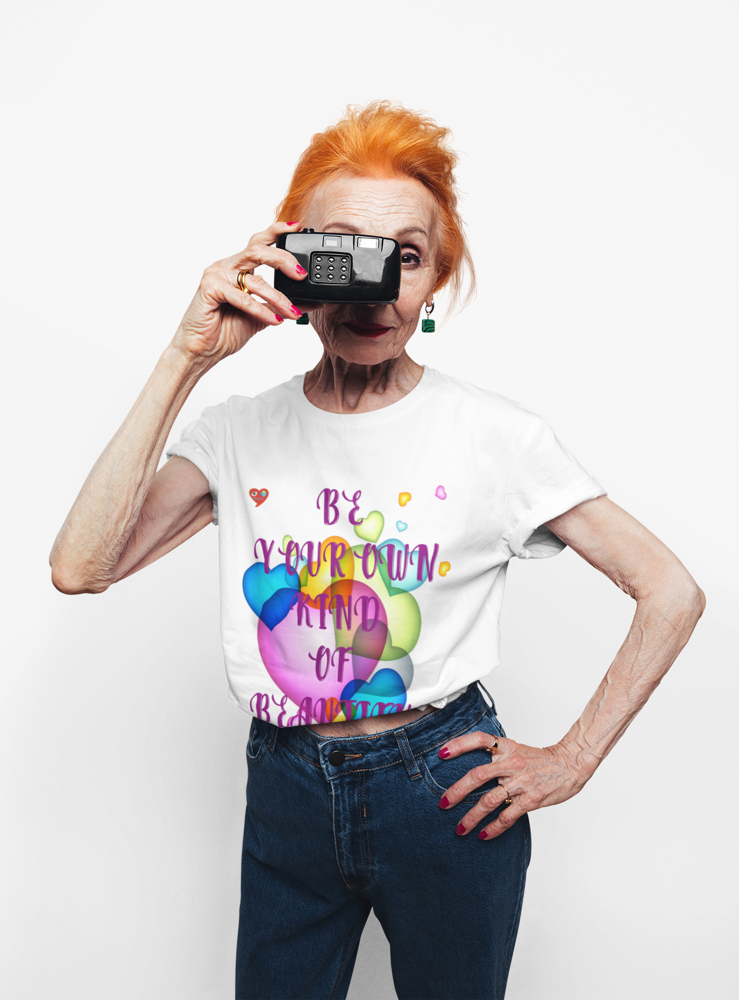 Inspirational Heart Graphic Tee — “Be Your Own Kind of Beautiful” product thumbnail image