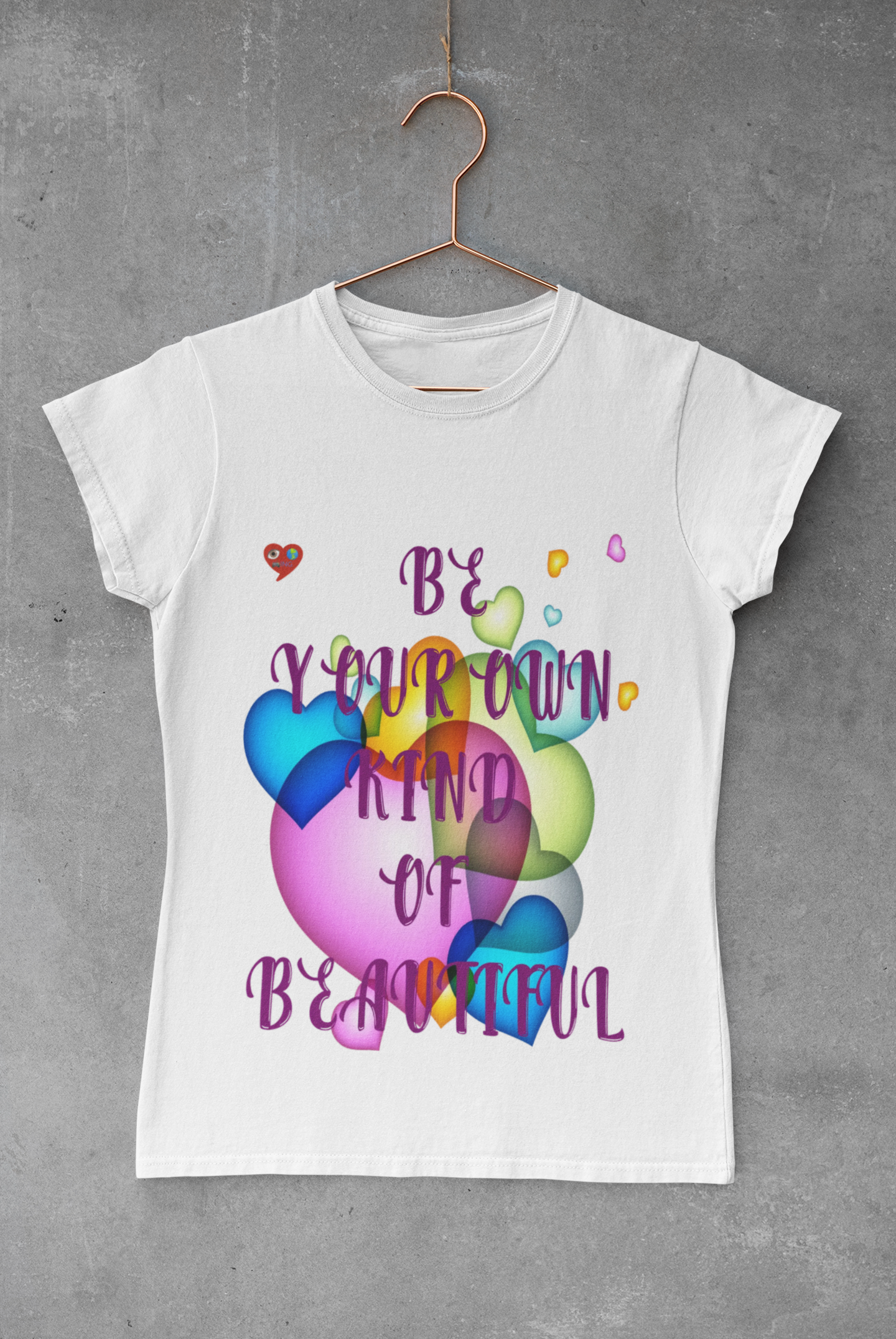Inspirational Heart Graphic Tee — “Be Your Own Kind of Beautiful” product thumbnail image