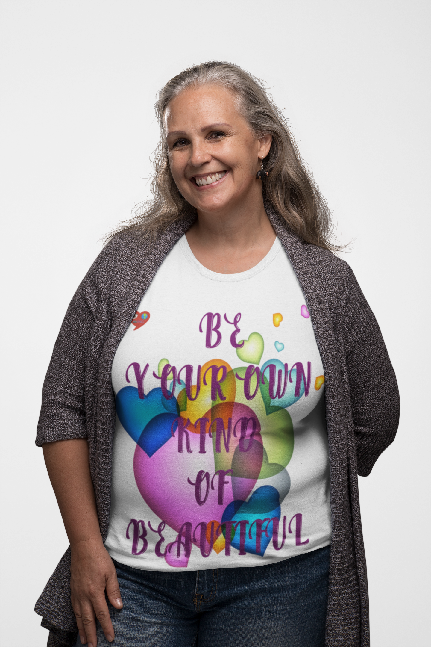 Inspirational Heart Graphic Tee — “Be Your Own Kind of Beautiful” product thumbnail image Inspirational Heart Graphic Tee — “Be Your Own Kind of Beautiful” product thumbnail image