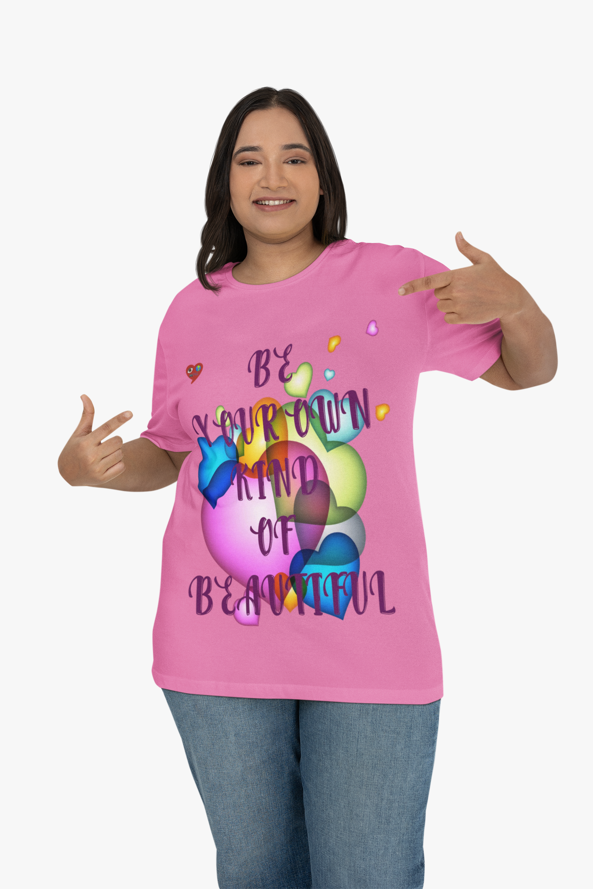 Inspirational Heart Graphic Tee — “Be Your Own Kind of Beautiful”