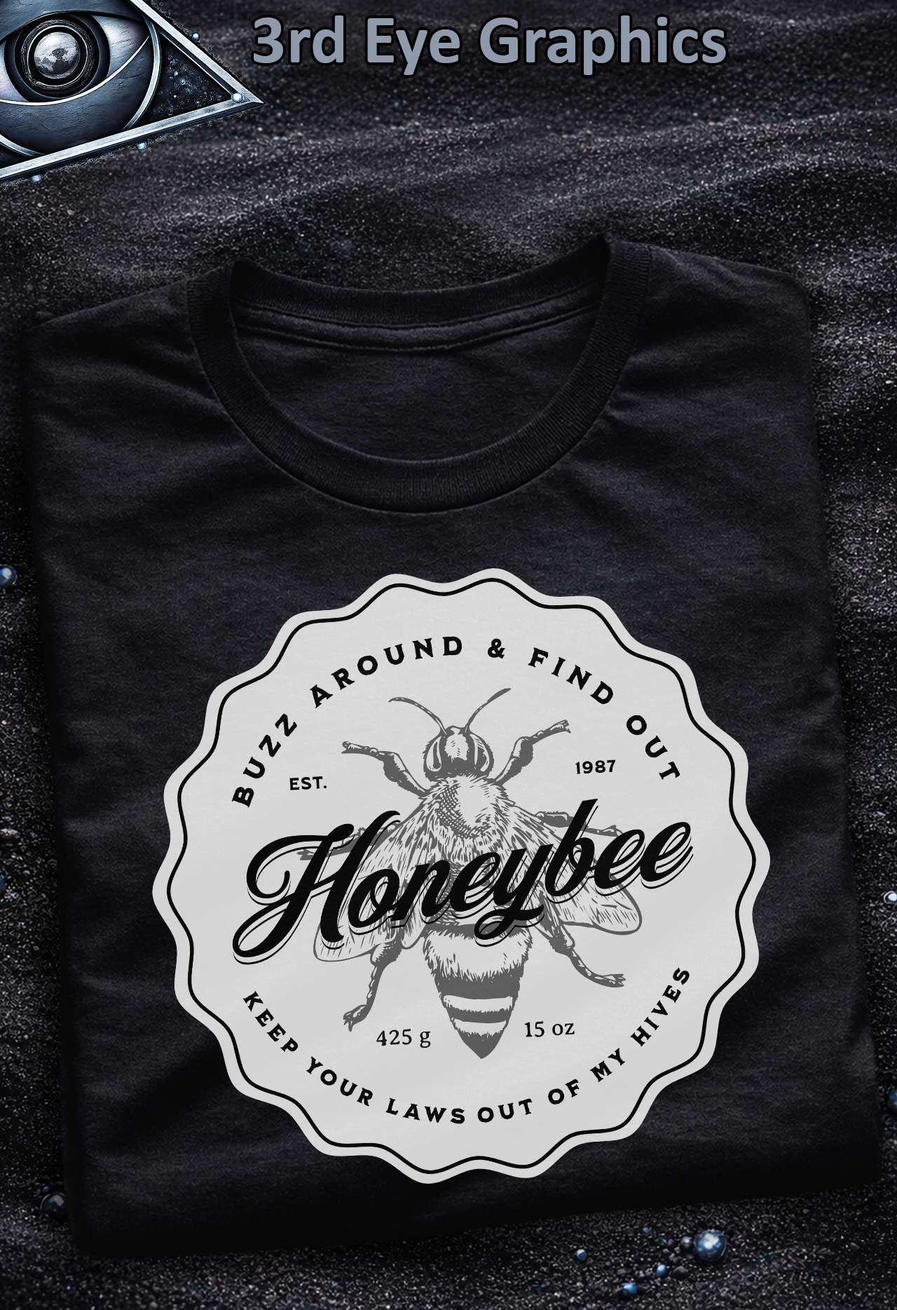 Save the Bees Vintage Beekeeping Graphic T-Shirt // V1 product thumbnail image