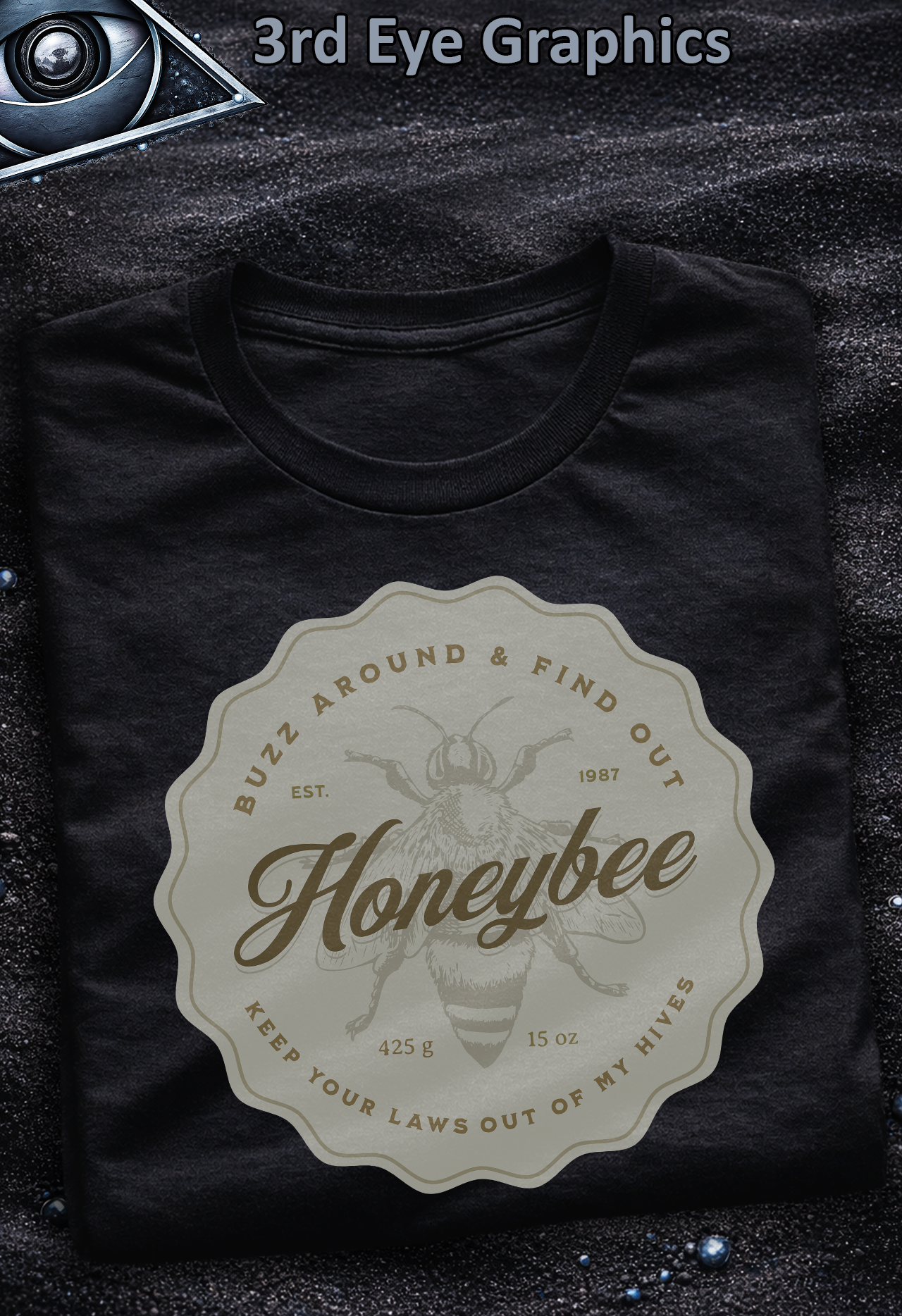 Save the Bees Vintage Beekeeping Graphic T-Shirt // V2 product thumbnail image
