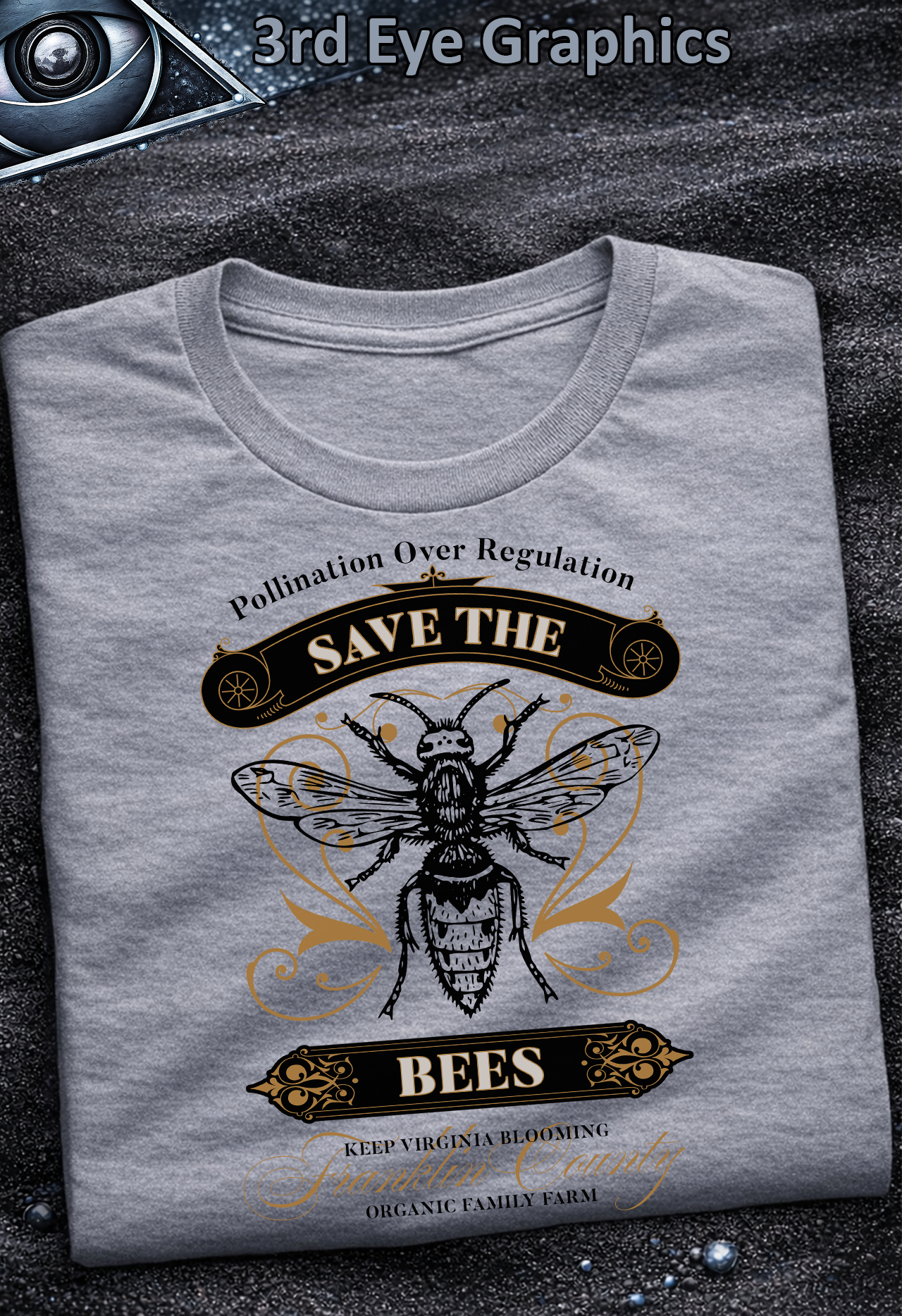 Save the Bees Vintage Beekeeping Graphic T-Shirt // V5 product thumbnail image Save the Bees Vintage Beekeeping Graphic T-Shirt // V5 product thumbnail image