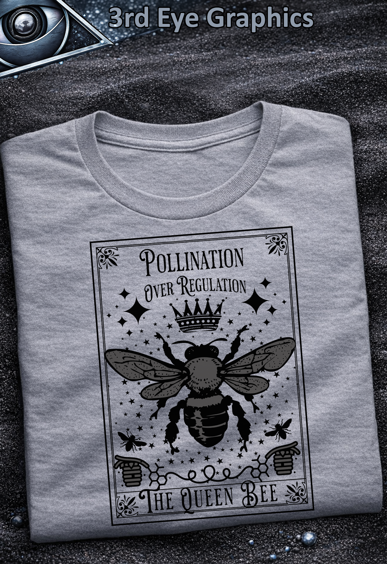 Save the Bees Vintage Beekeeping Graphic T-Shirt // V6 product thumbnail image