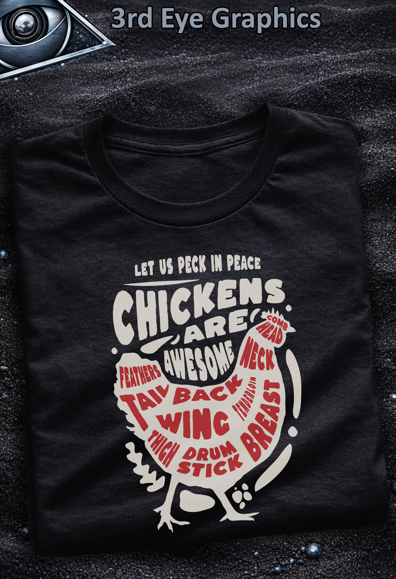 Save the Chickens Vintage Family Farm Graphic T-Shirt // V1 product thumbnail image