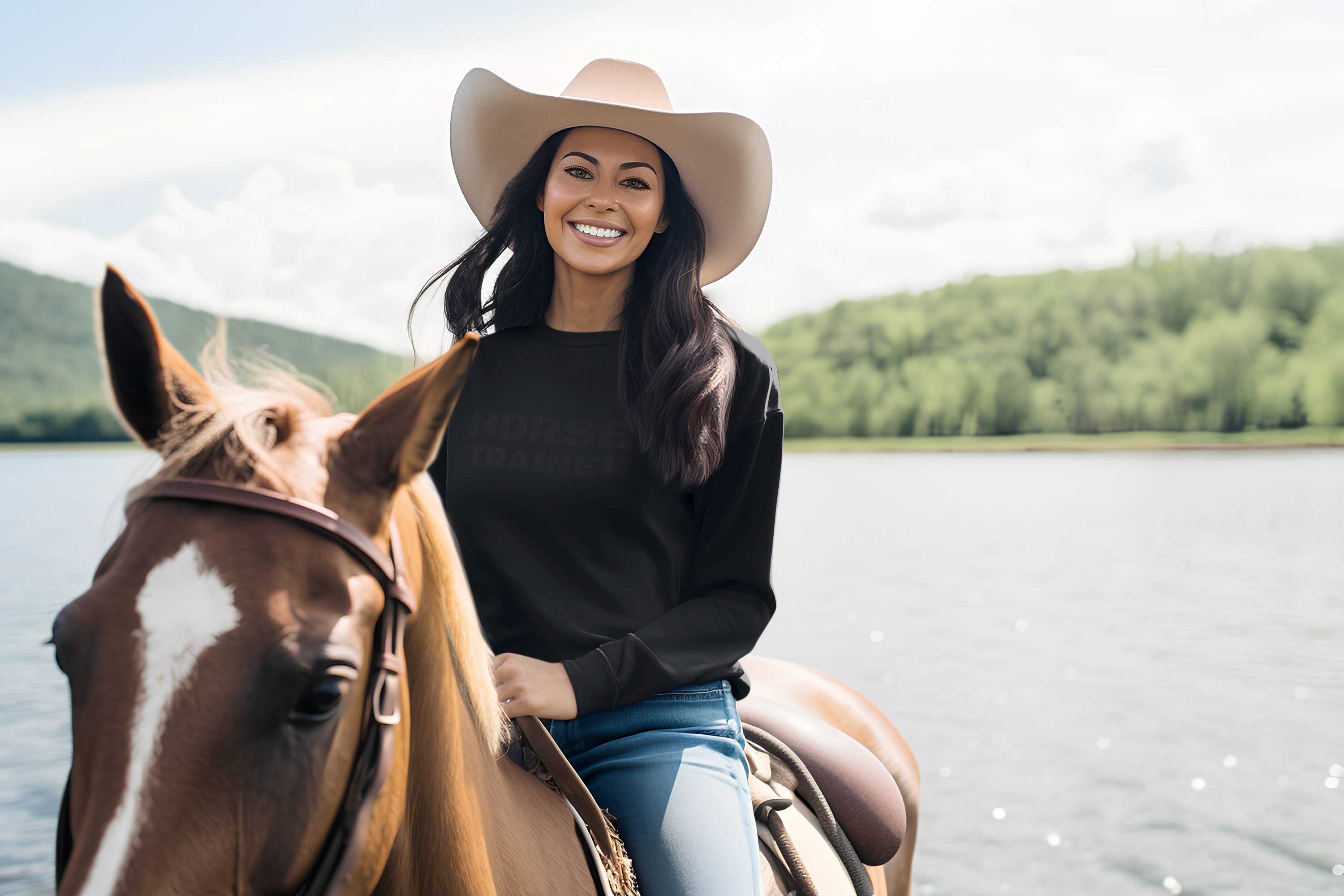 Horse Trainer Customized Sweatshirt — Adidas-Style Crewneck product thumbnail image