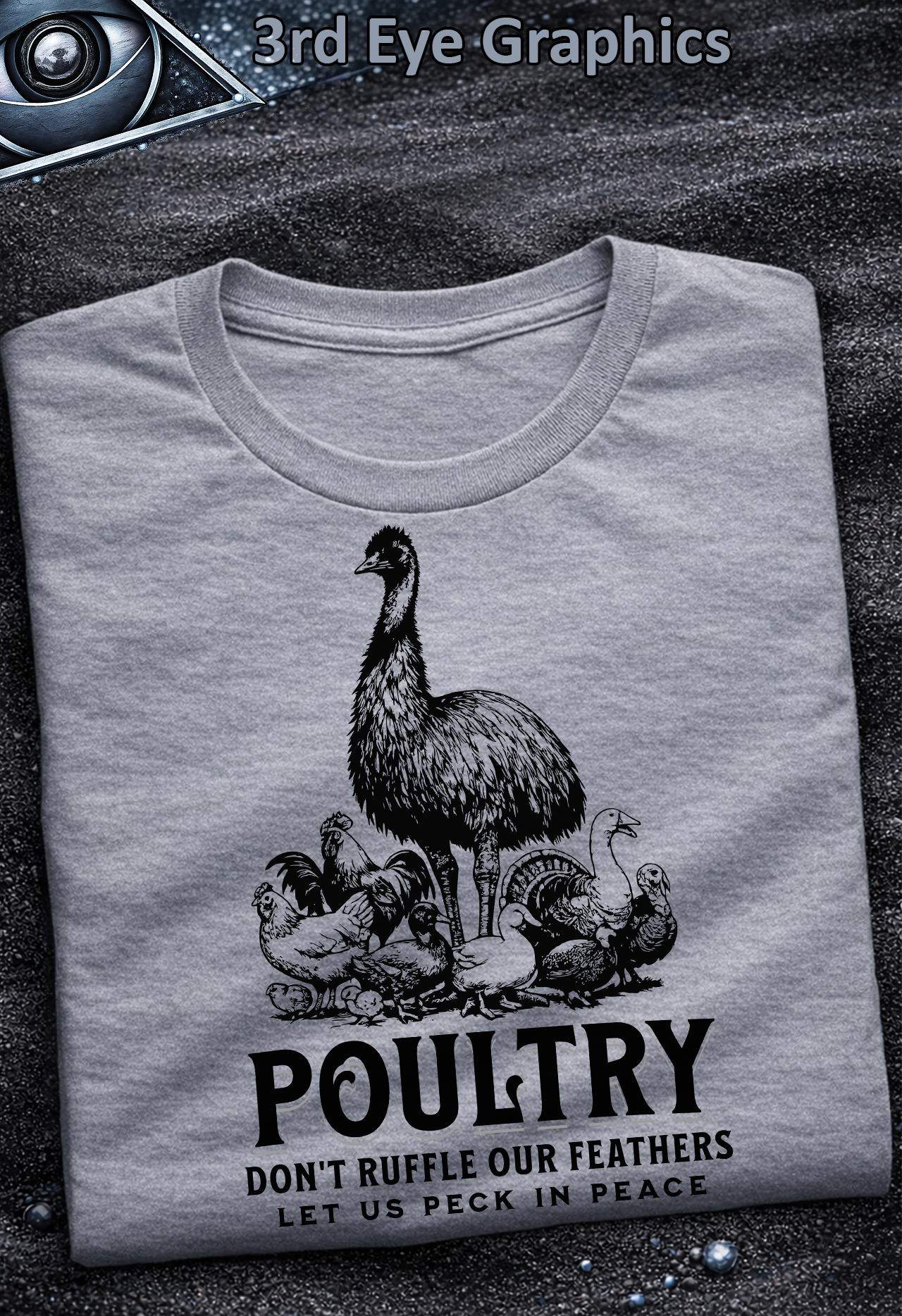 Save the Poultry Vintage Home Farming Graphic T-Shirt // V2 product thumbnail image Save the Poultry Vintage Home Farming Graphic T-Shirt // V2 product thumbnail image