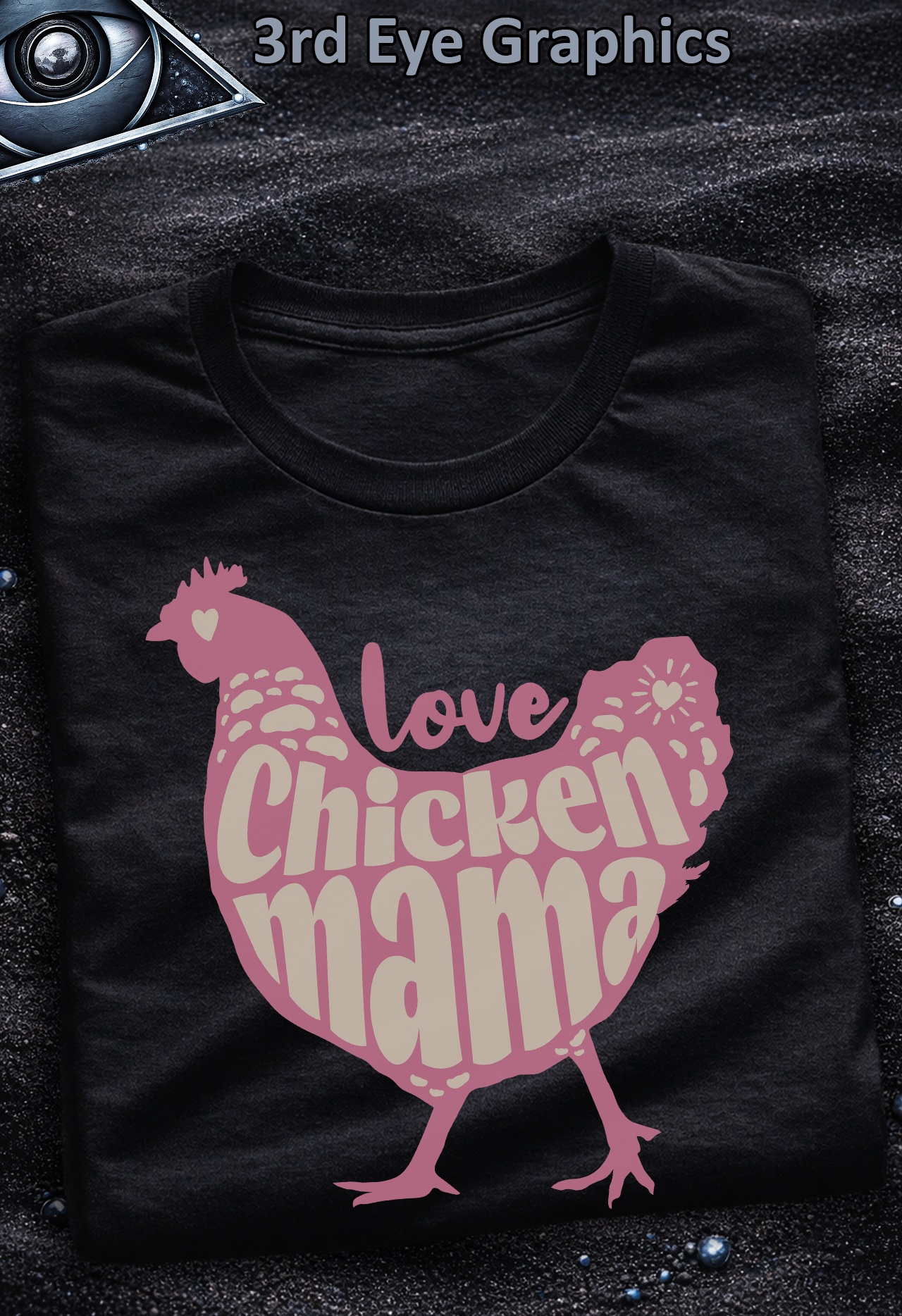 Chickens Mama Vintage Family Farm Graphic T-Shirt // V1