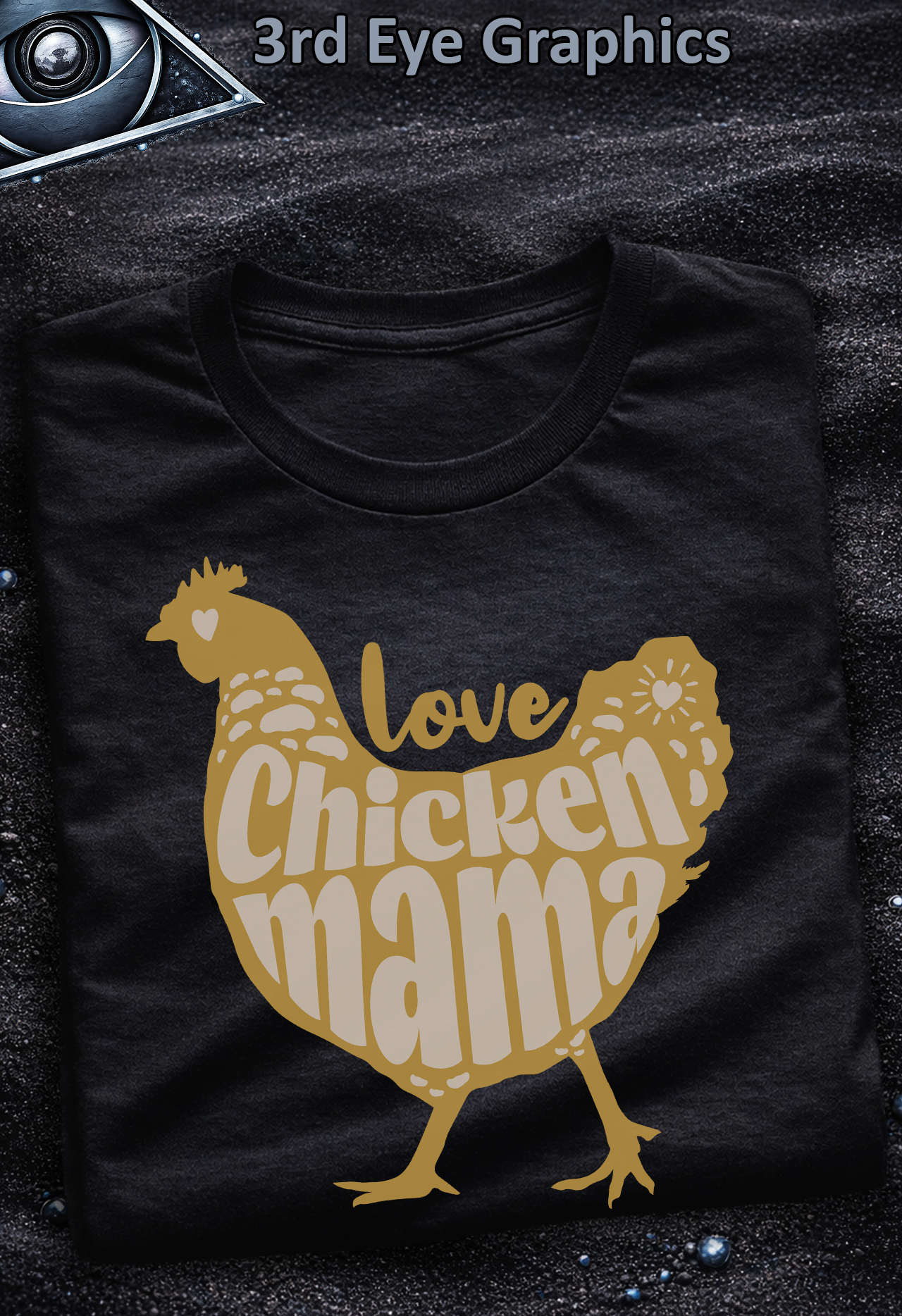 Chickens Mama Vintage Family Farm Graphic T-Shirt // V2