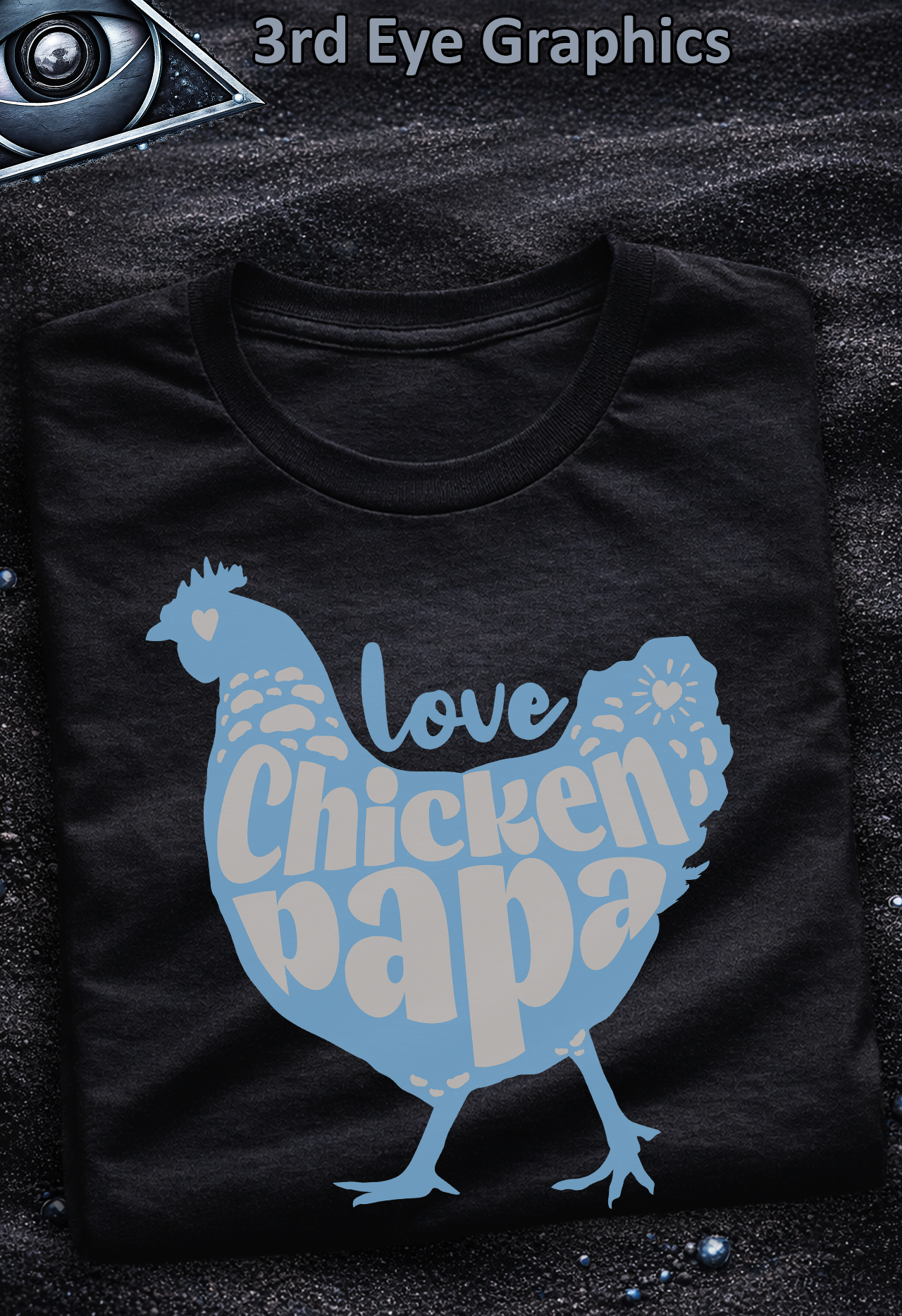 Chickens Papa Vintage Family Farm Graphic T-Shirt // V1