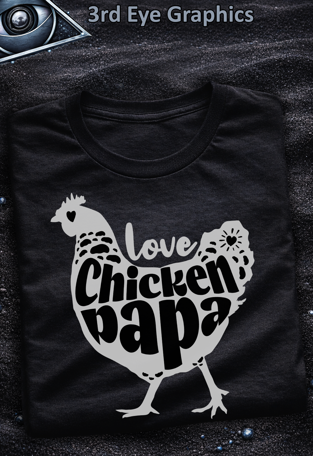 Chickens Papa Vintage Family Farm Graphic T-Shirt // V2 product thumbnail image Chickens Papa Vintage Family Farm Graphic T-Shirt // V2 product thumbnail image