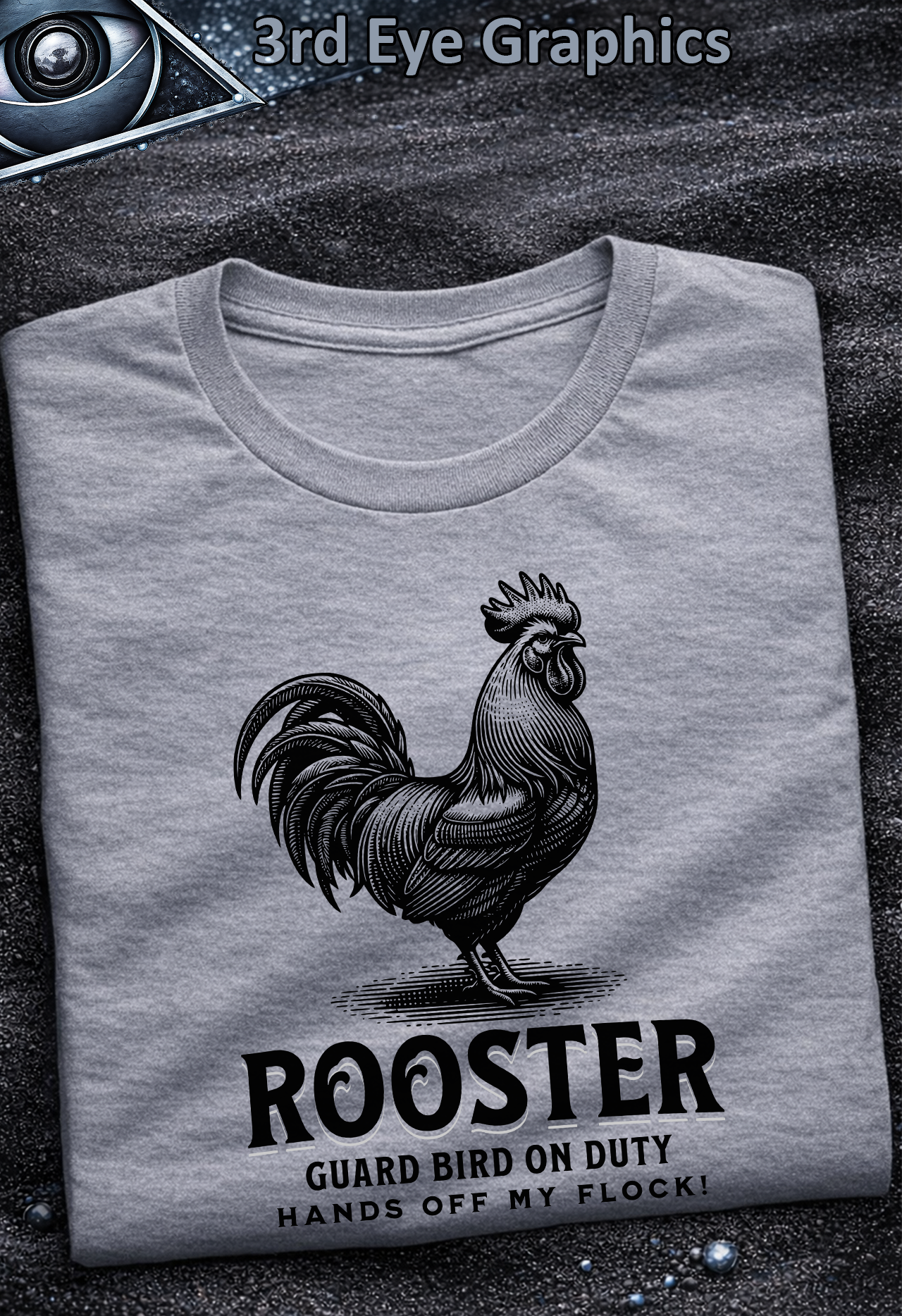 Guard Rooster Vintage Home Farming Graphic T-Shirt // V2