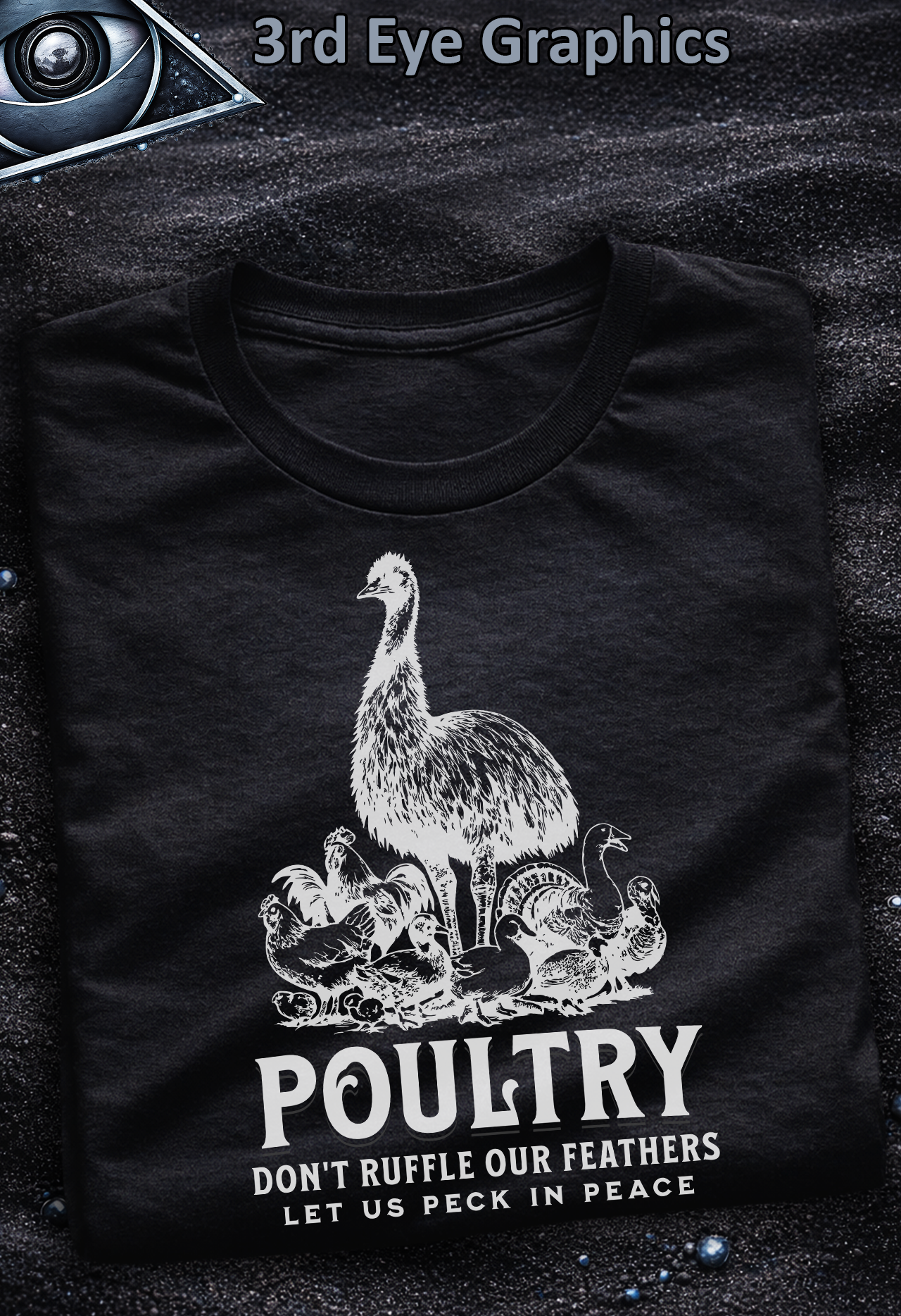 Save The Poultry Vintage Family Farm Graphic T-Shirt // V2