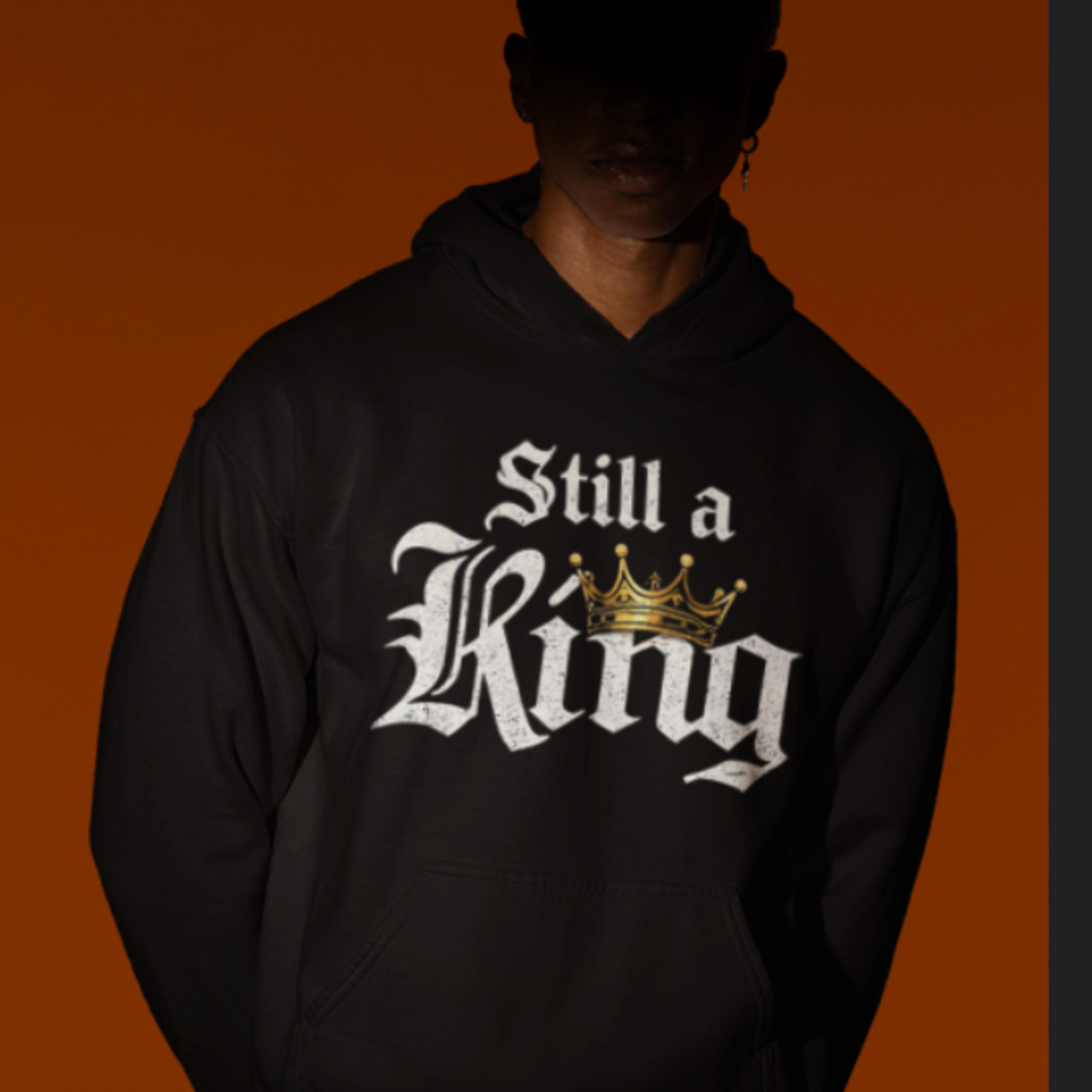 Still a King Hoodie — "Survived What Tried to Break Me" Motivational Crown Sweatshirt product thumbnail image