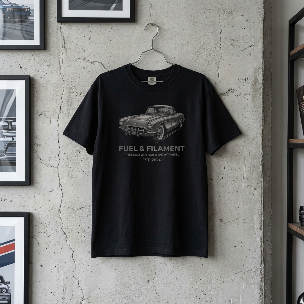1957 Chevy Corvette Premium T-Shirt — Fuel &amp; Filament