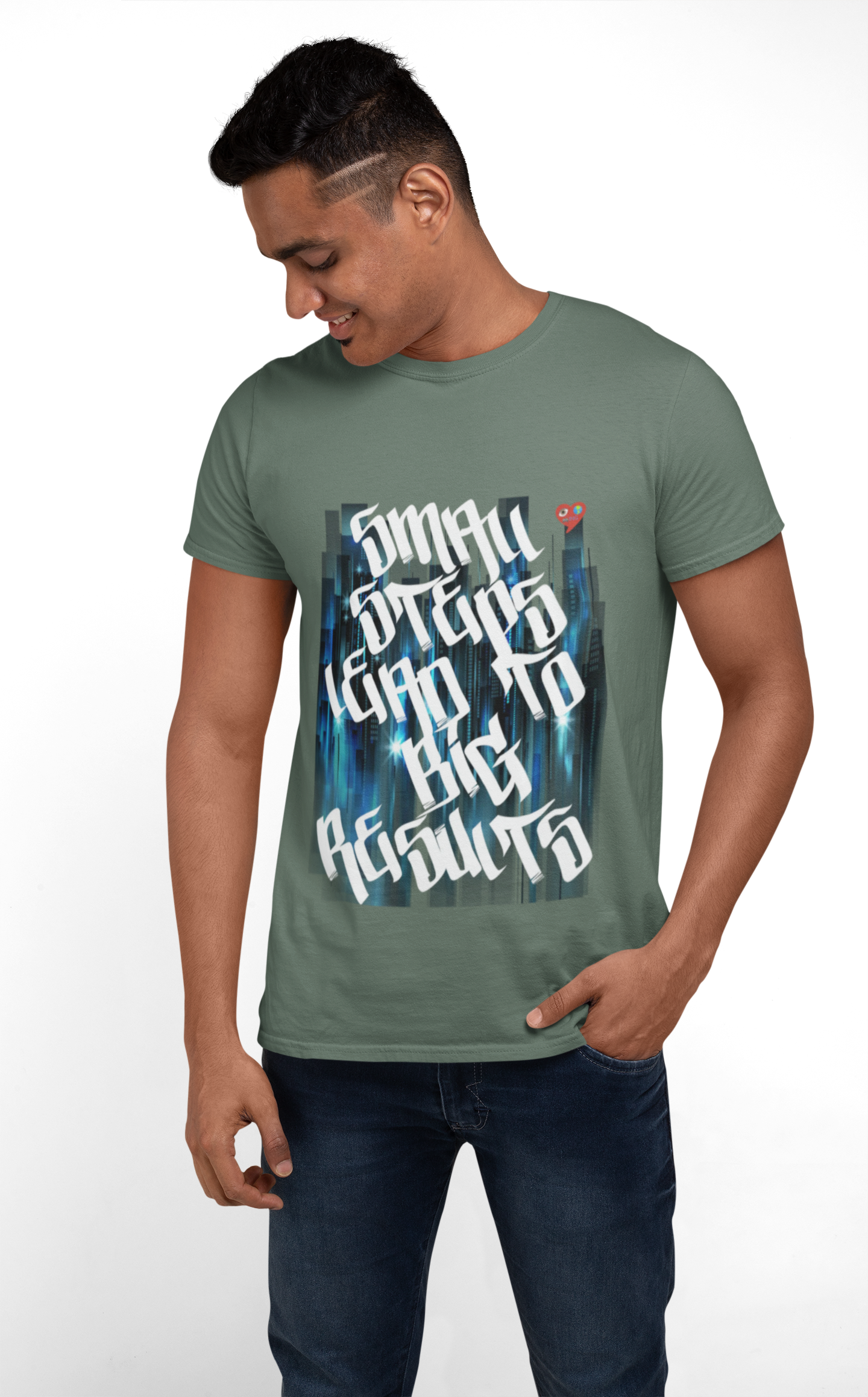 Small Steps Lead To Big Results. T‑Shirt — "Everything Grows to Big Results" Graphic Tee product thumbnail image