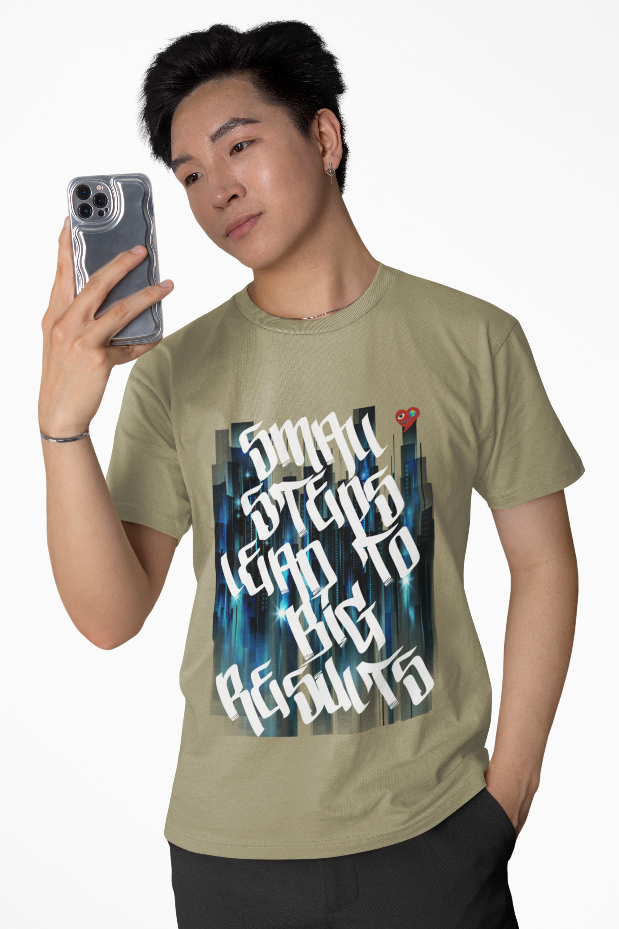 Small Steps Lead To Big Results. T‑Shirt — "Everything Grows to Big Results" Graphic Tee product thumbnail image