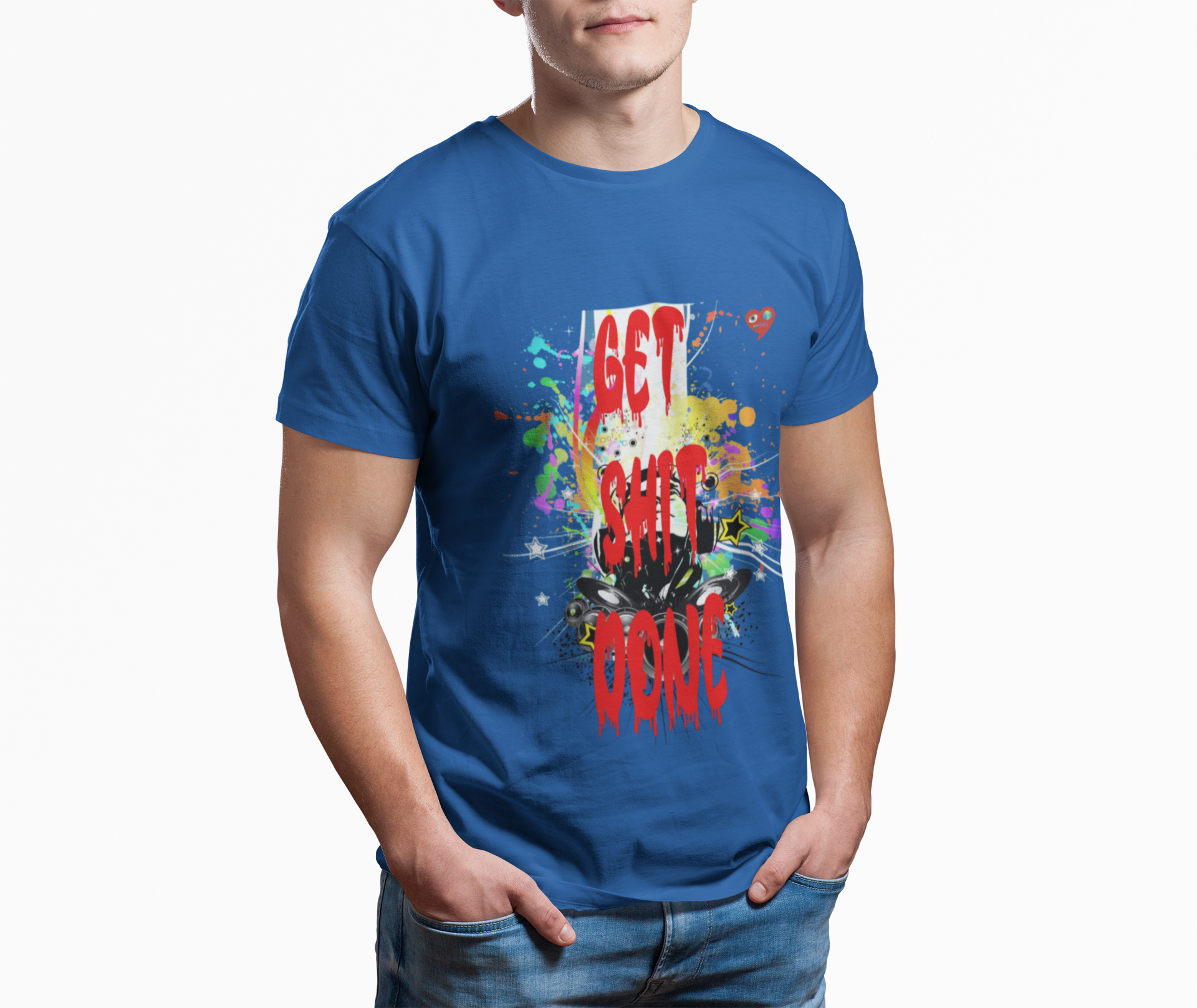 Get Shit Done Graphic T-Shirt — Colorful Motivational Urban Art Tee product thumbnail image