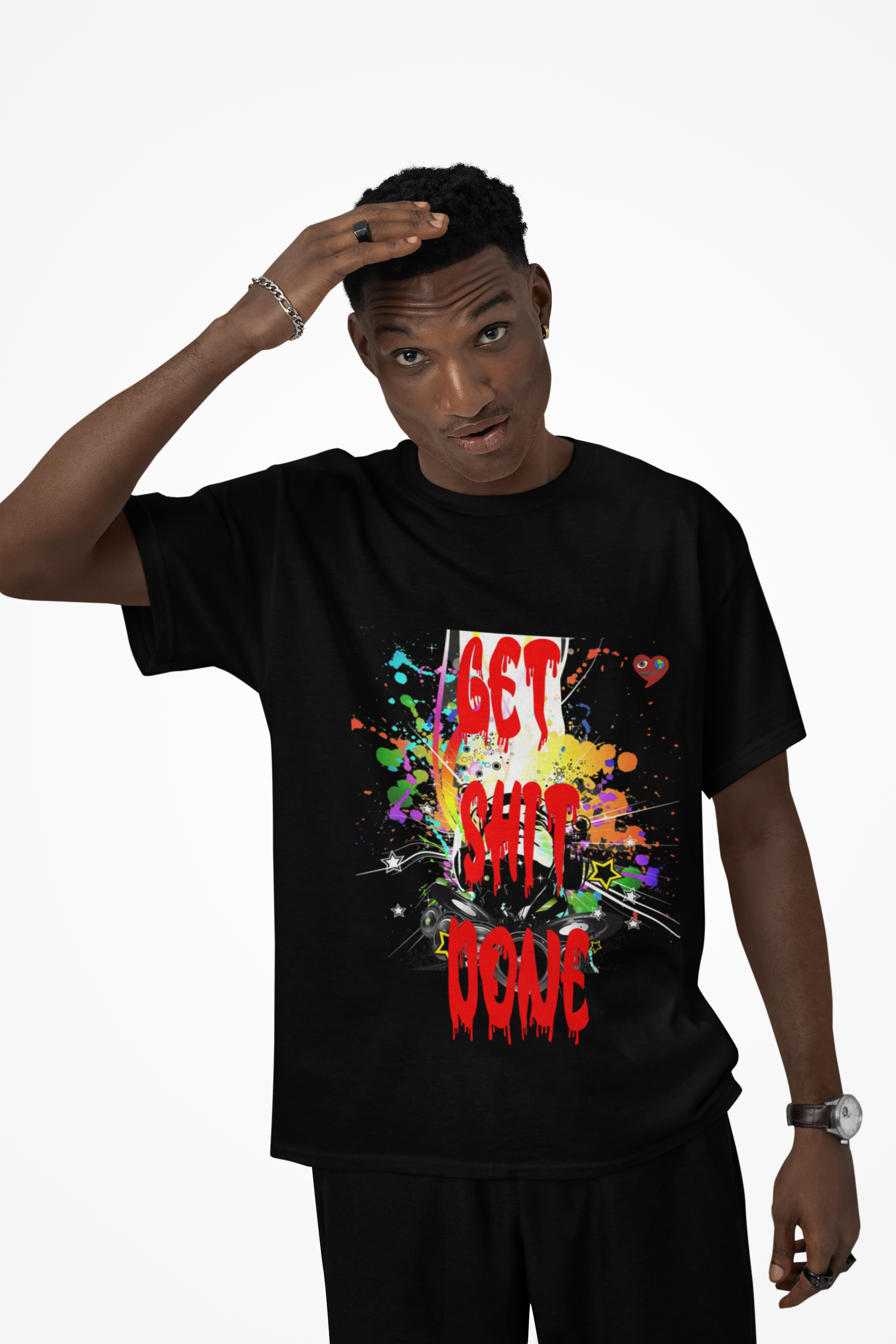 Get Shit Done Graphic T-Shirt — Colorful Motivational Urban Art Tee product thumbnail image Get Shit Done Graphic T-Shirt — Colorful Motivational Urban Art Tee product thumbnail image