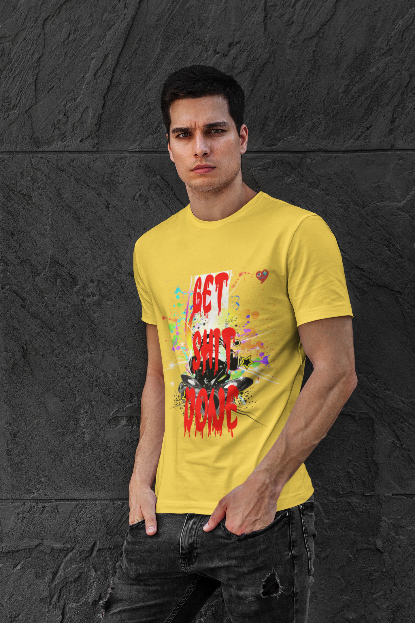 Get Shit Done Graphic T-Shirt — Colorful Motivational Urban Art Tee product thumbnail image